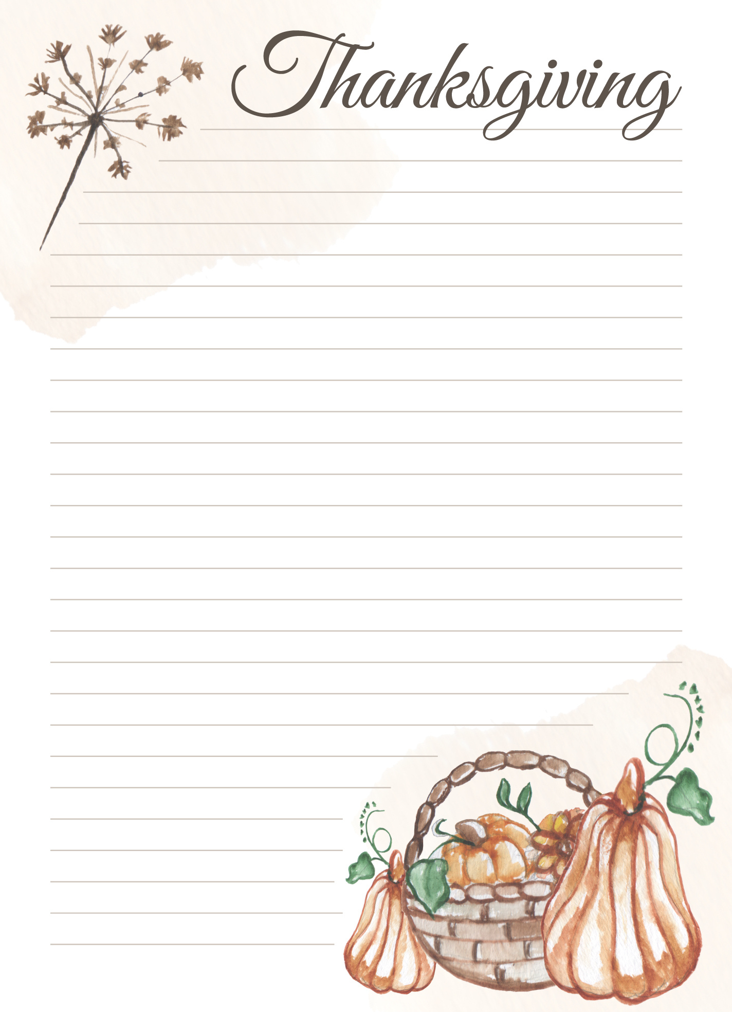 Thanksgiving Lined Paper Free Google Docs Template - Gdoc.io throughout Free Printable Thanksgiving Writing Paper