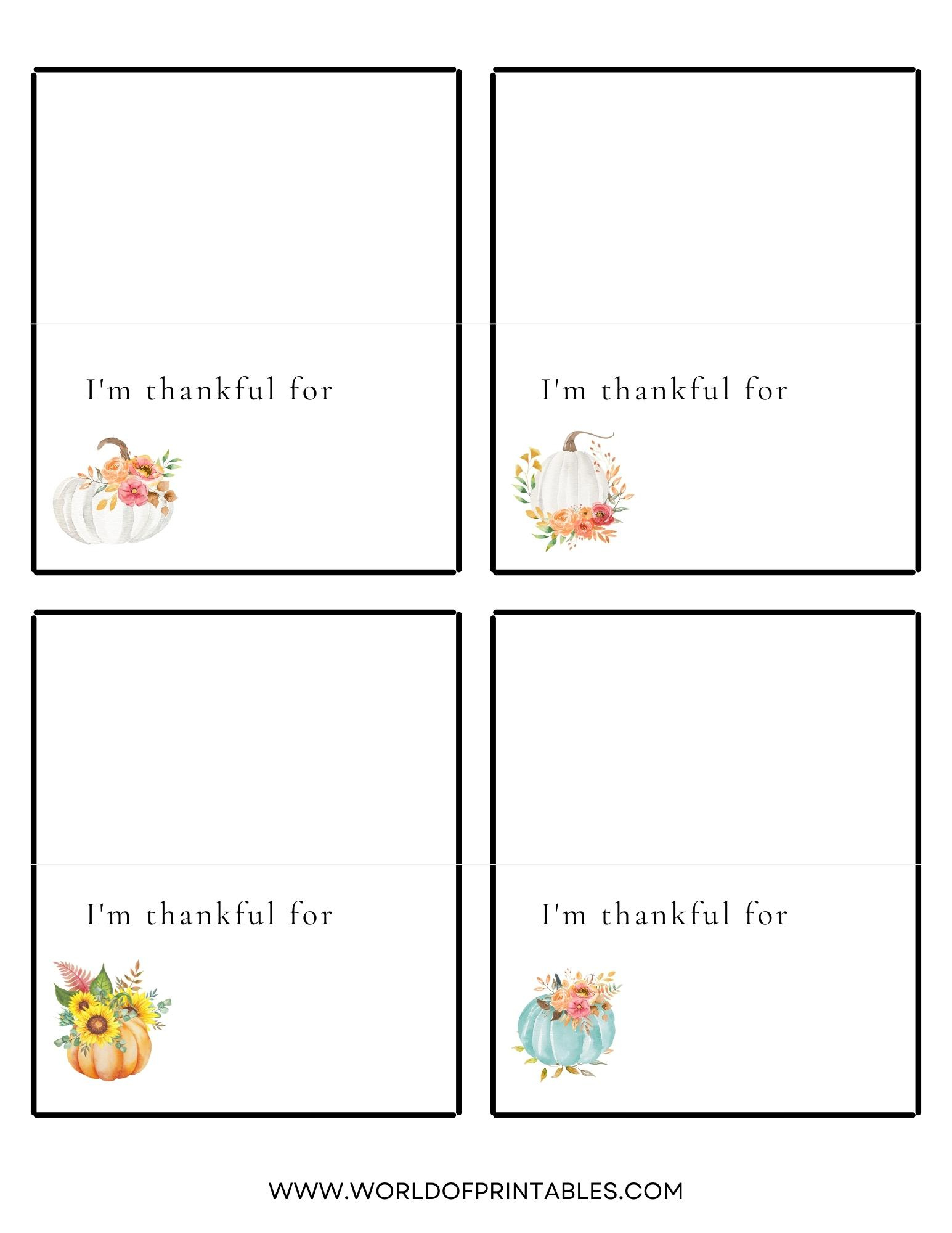 Thanksgiving Place Cards | Free Printables - Just Customize &amp;amp; Print! in Free Printable Thanksgiving Place Cards