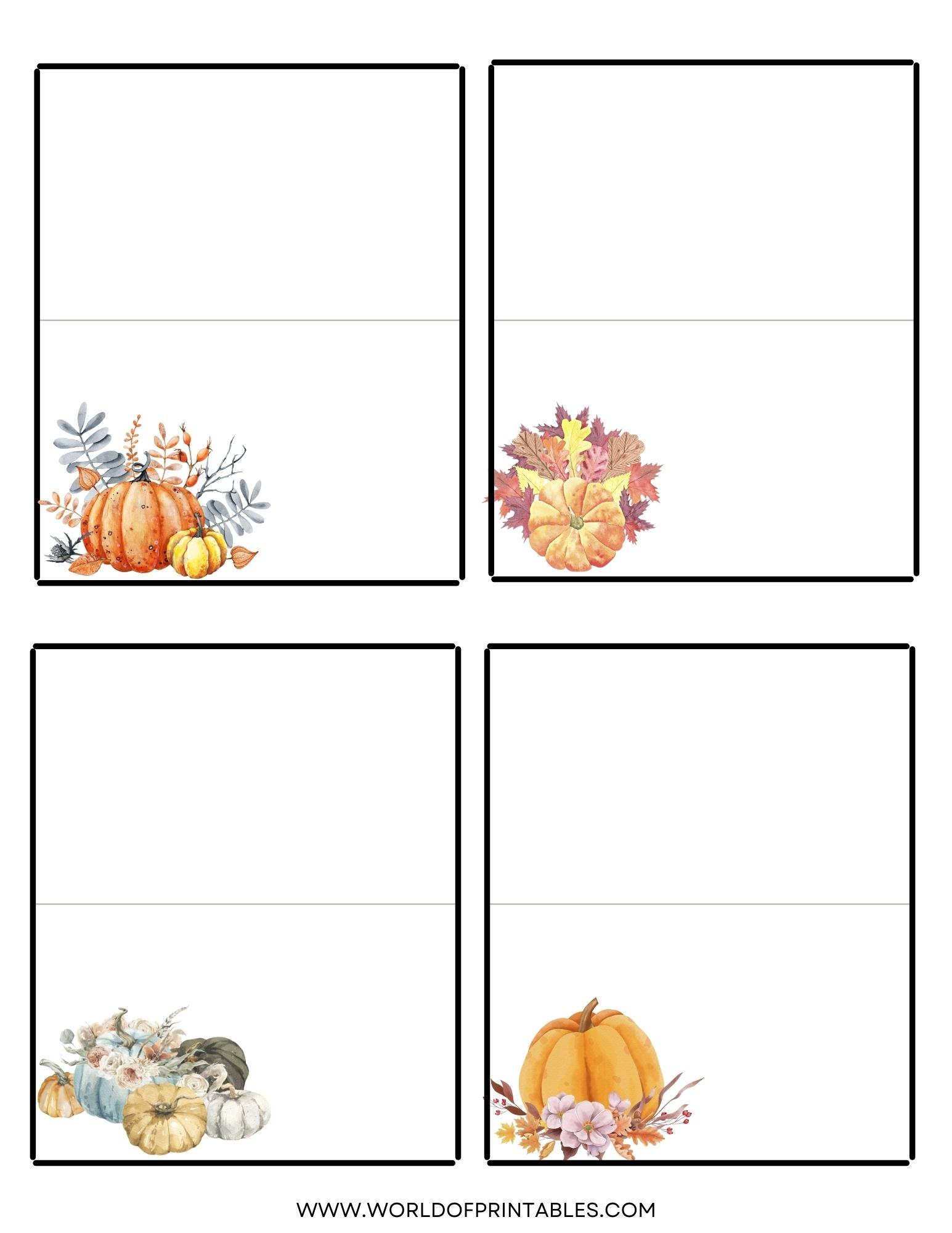 Thanksgiving Place Cards | Free Printables - Just Customize &amp;amp; Print! within Free Printable Thanksgiving Place Cards