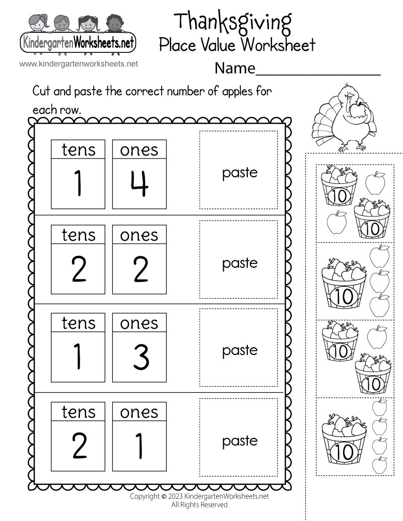 Thanksgiving Place Value Worksheet - Free Printable, Digital, &amp;amp; Pdf regarding Math Worksheets Thanksgiving Free Printable