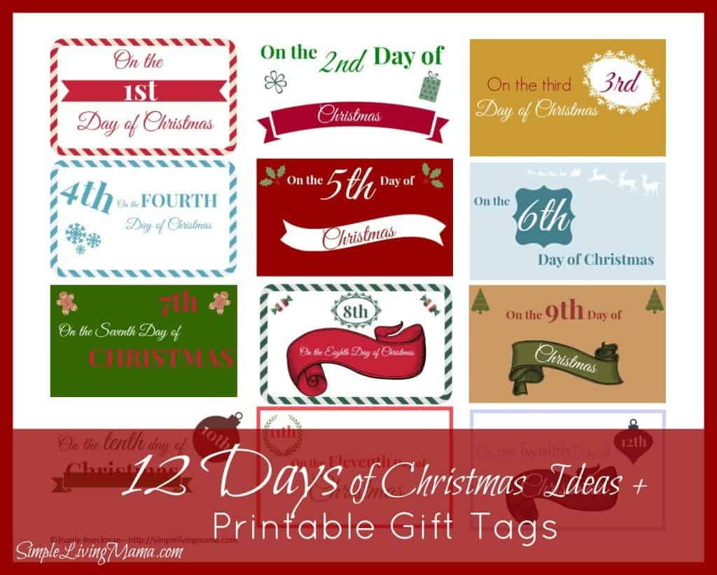 The 12 Days Of Christmas Ideas + Printable Gift Tags - Simple with regard to Free Printable 12 Days Of Christmas Gift Tags