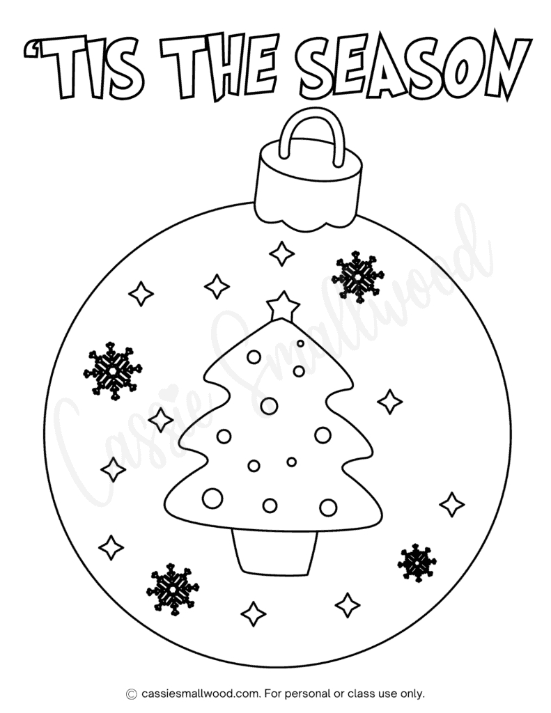 The Best Christmas Tree Coloring Pages - Cassie Smallwood intended for Free Printable Christmas Tree Ornaments Coloring Pages