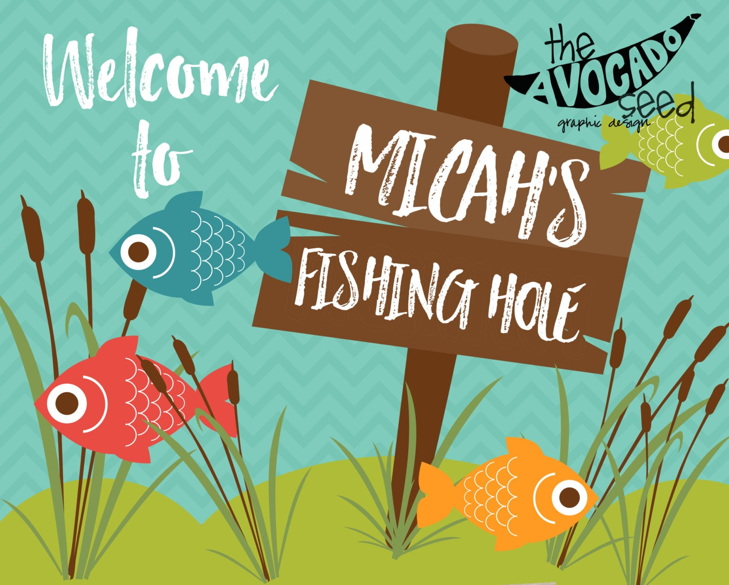 The Big One Fishing Hole Welcome Sign - Any Size Diy Printing Or Professional Print with regard to Free Printable Gone Fishing Sign