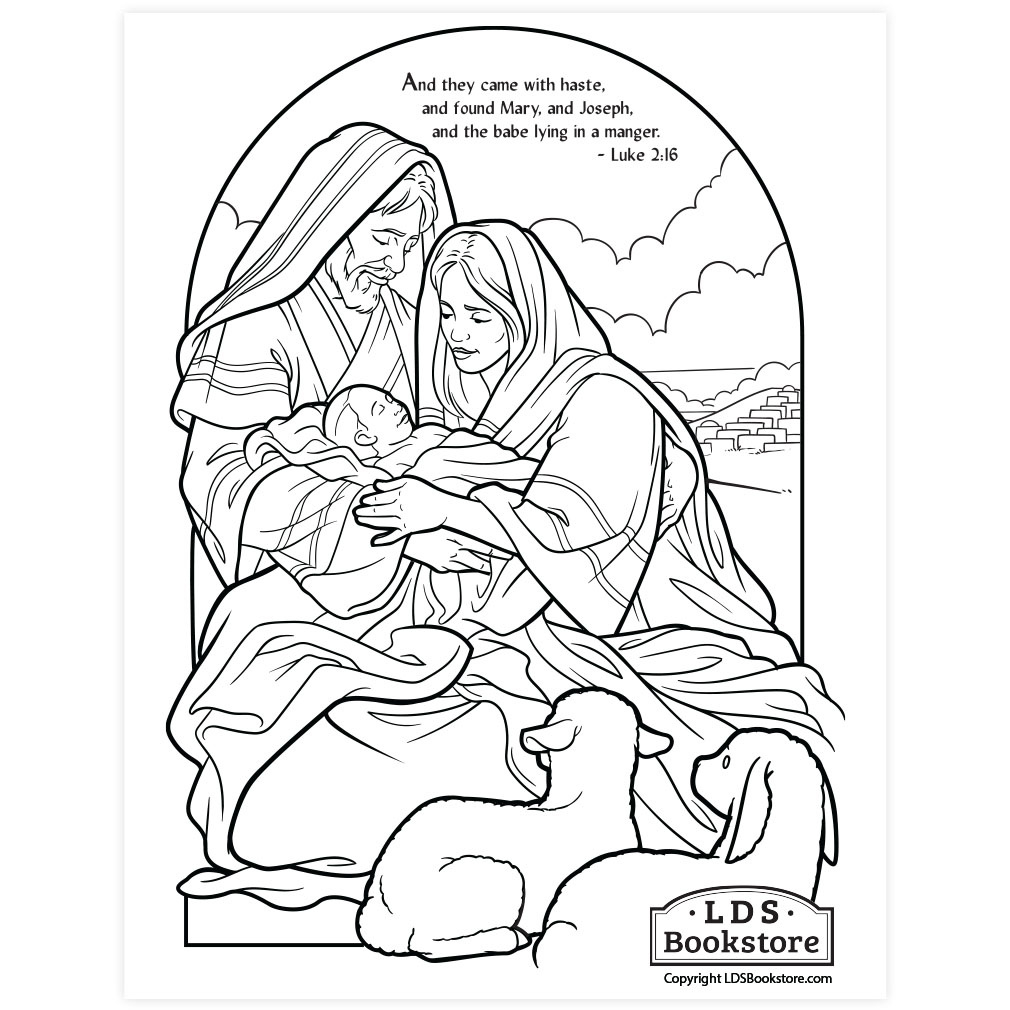 The Holy Family Nativity Coloring Page - Printable | Christmas pertaining to Free Printable Christmas Story Coloring Pages