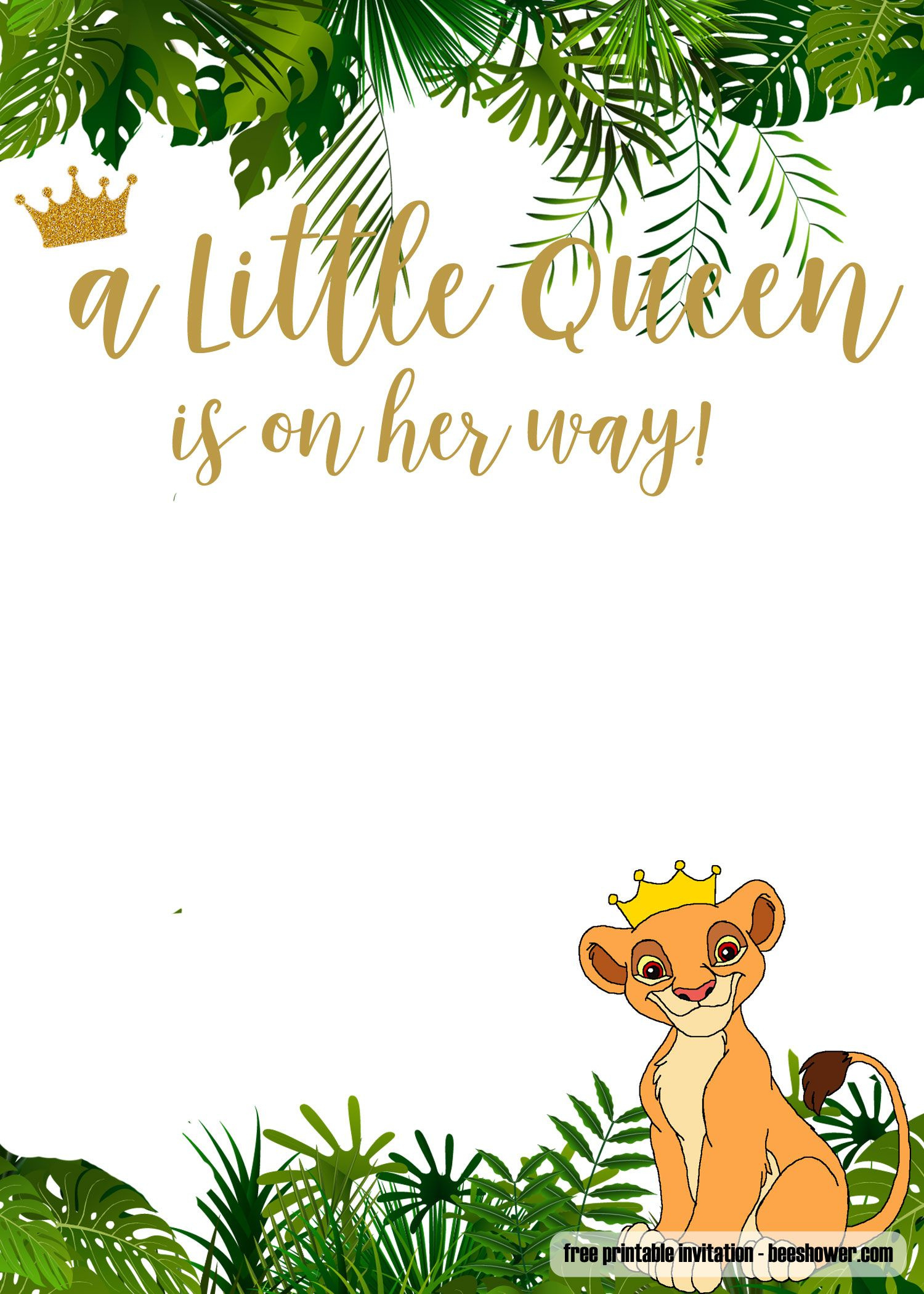 The Lion Free Printable Lion King Baby Shower Invitations Little in Free Printable Lion King Baby Shower Invitations