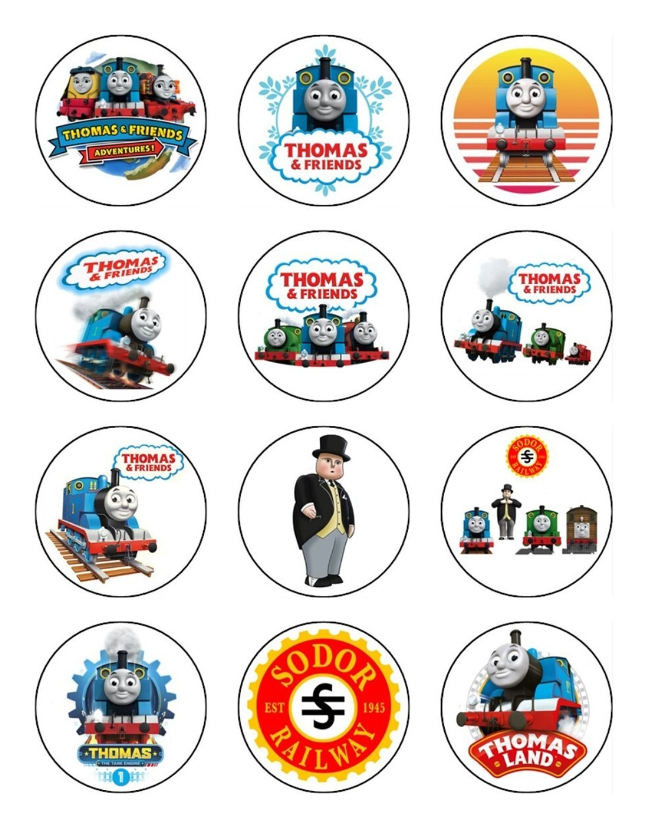 Thomas The Tank Engine Edible Cupcake Toppers Icing Cake with regard to Free Printable Thomas The Train Cupcake Toppers