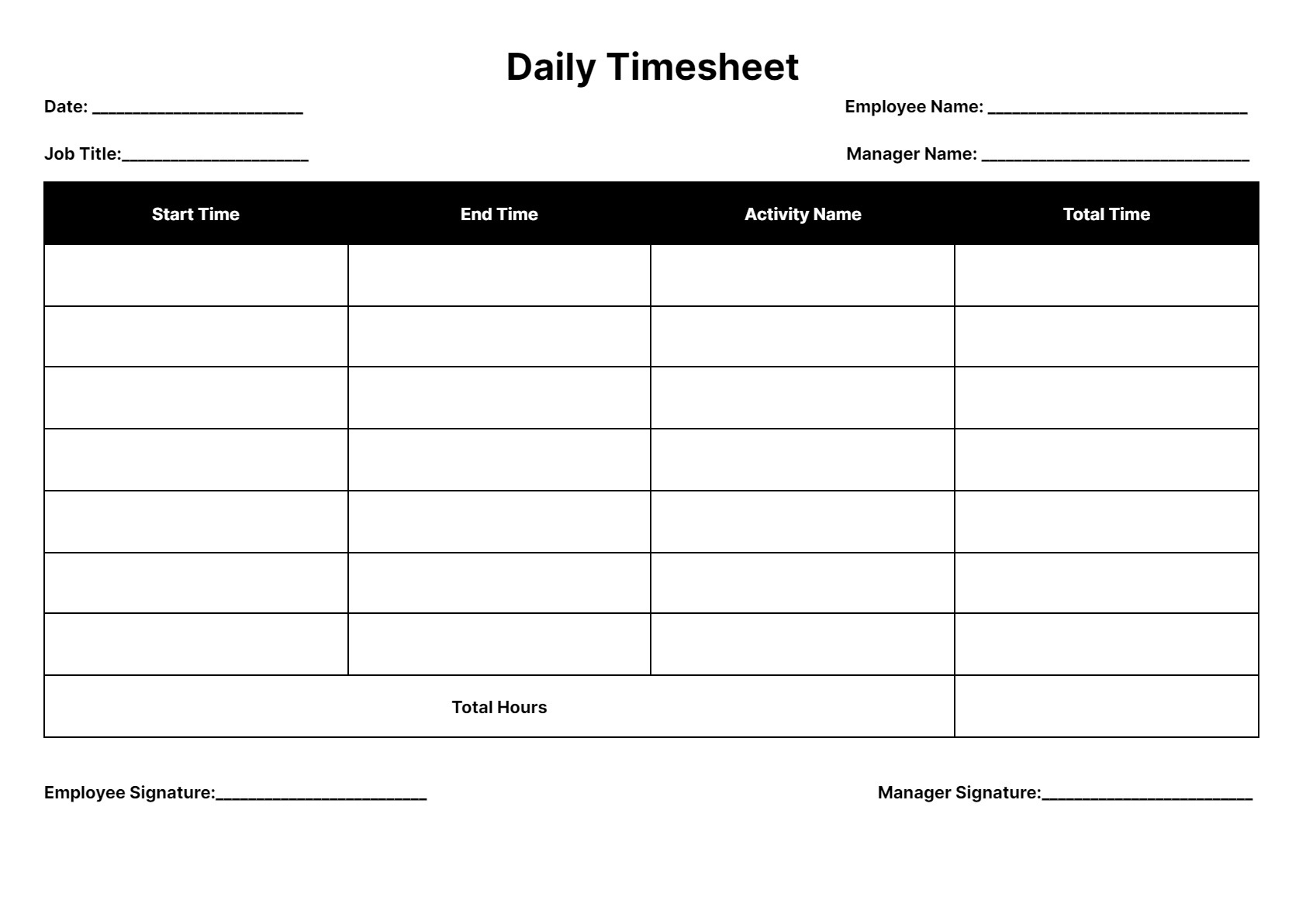 Timesheet Templates: Download &amp;amp;Amp; Print For Free! - Worksheets throughout Time Card Templates Free Printable