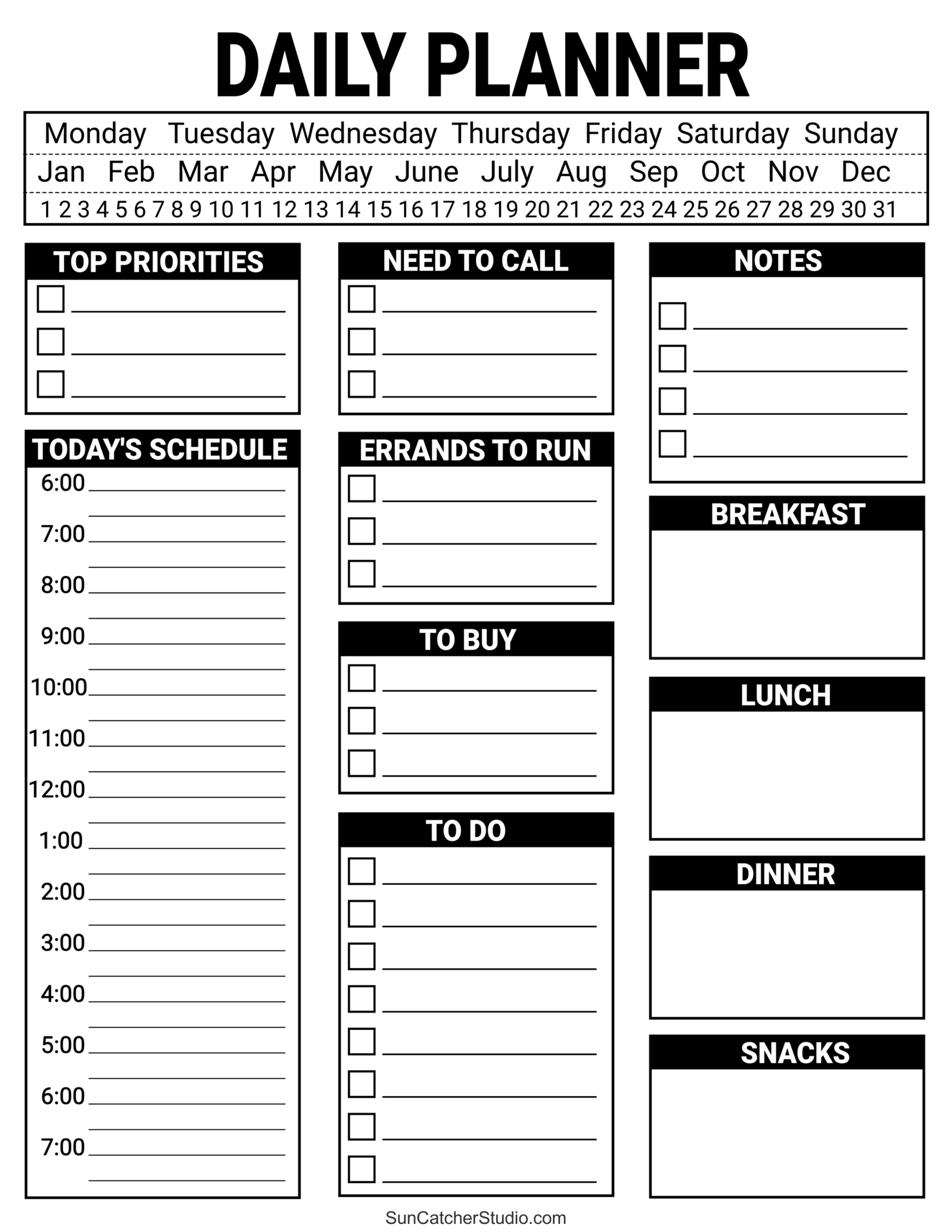 To Do List (Free Printable Pdf Templates) – Things To Do – Free in Weekly To Do List Free Printable
