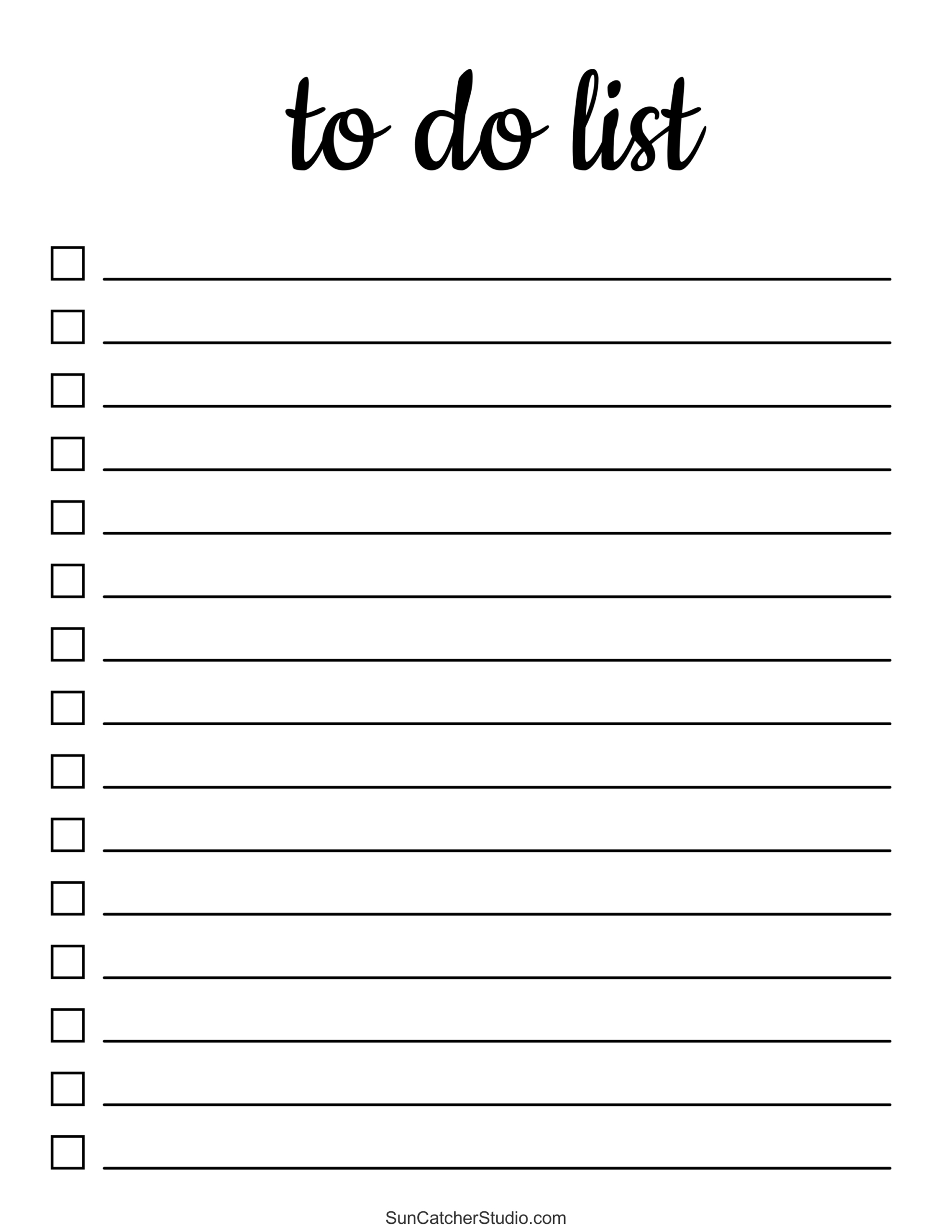 To Do List (Free Printable Pdf Templates) – Things To Do – Free with Free Printable To Do Charts