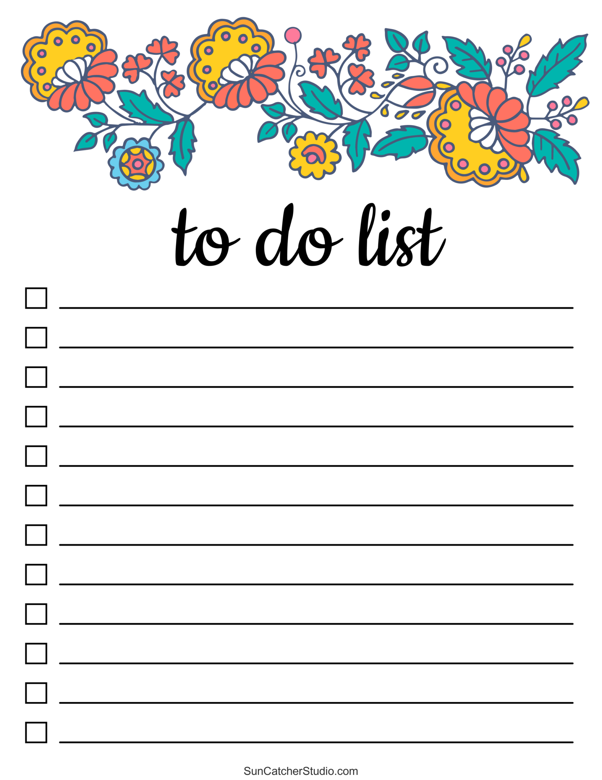 To Do List (Free Printable Pdf Templates) – Things To Do – Free with regard to Free Printable List