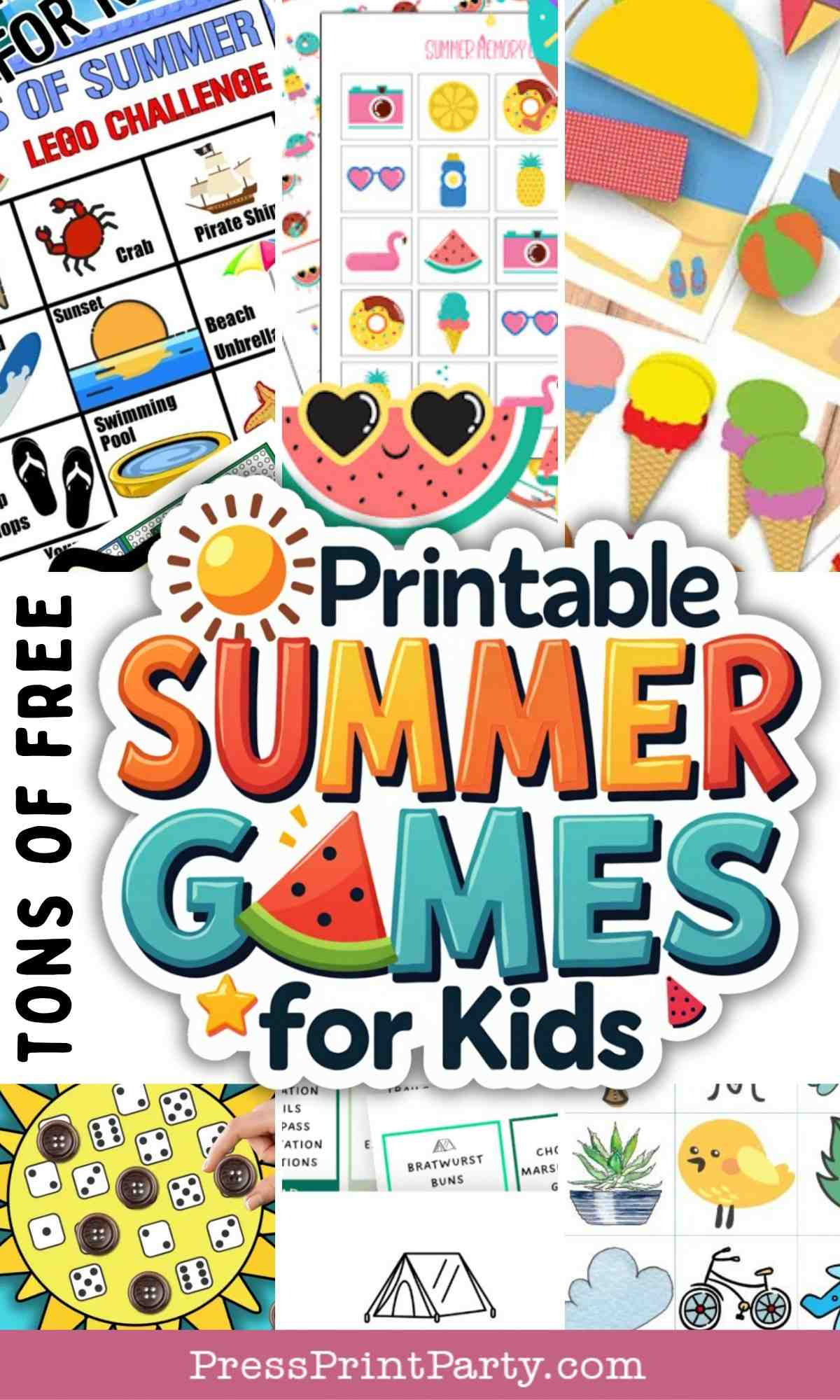 Tons Of Free Printable Summer Games For Kids with Free Printable Summer Games
