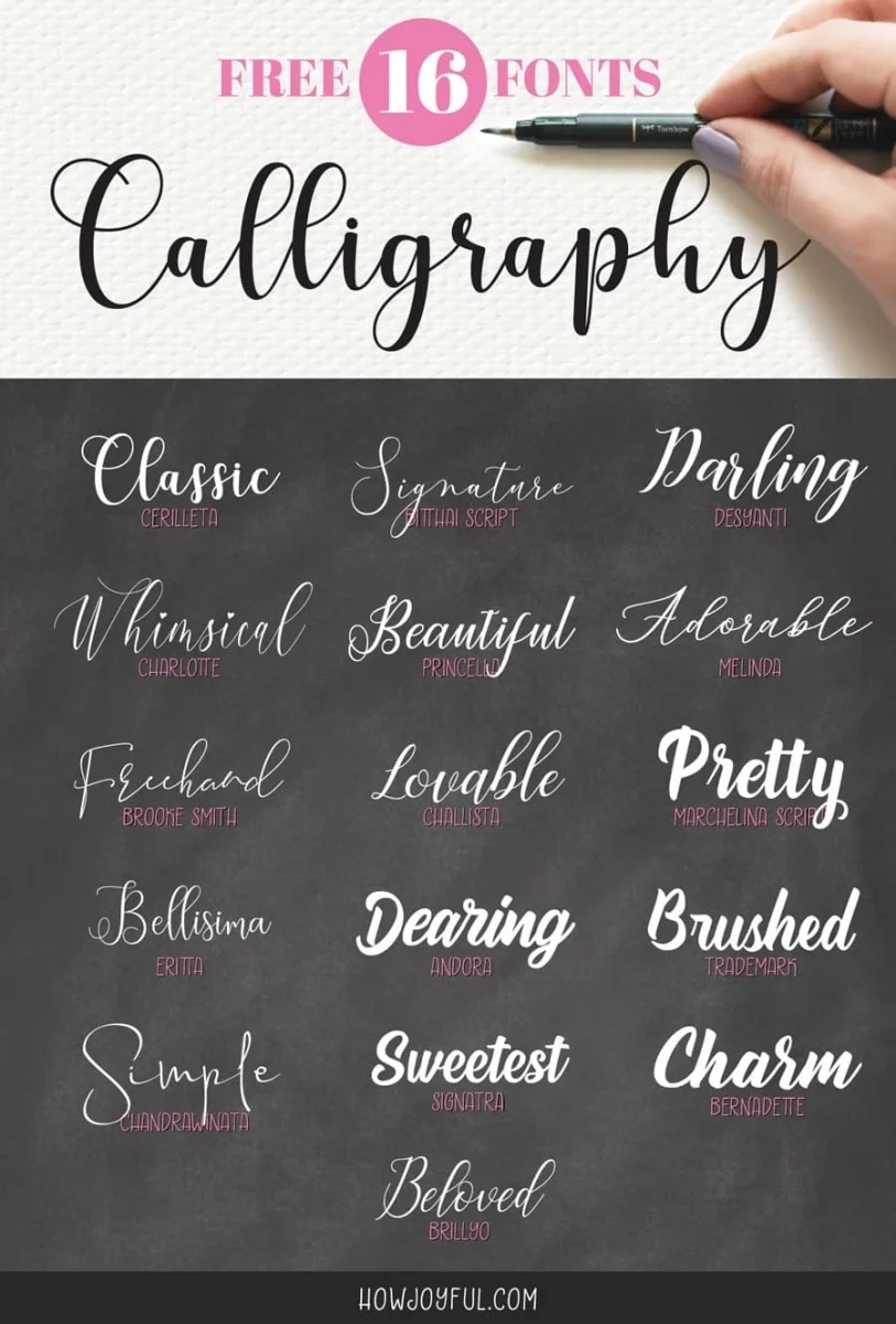 Top 16 Free Calligraphy Fonts (&amp;amp; Hand Lettering) In 2025 pertaining to Free Printable Fonts No Download