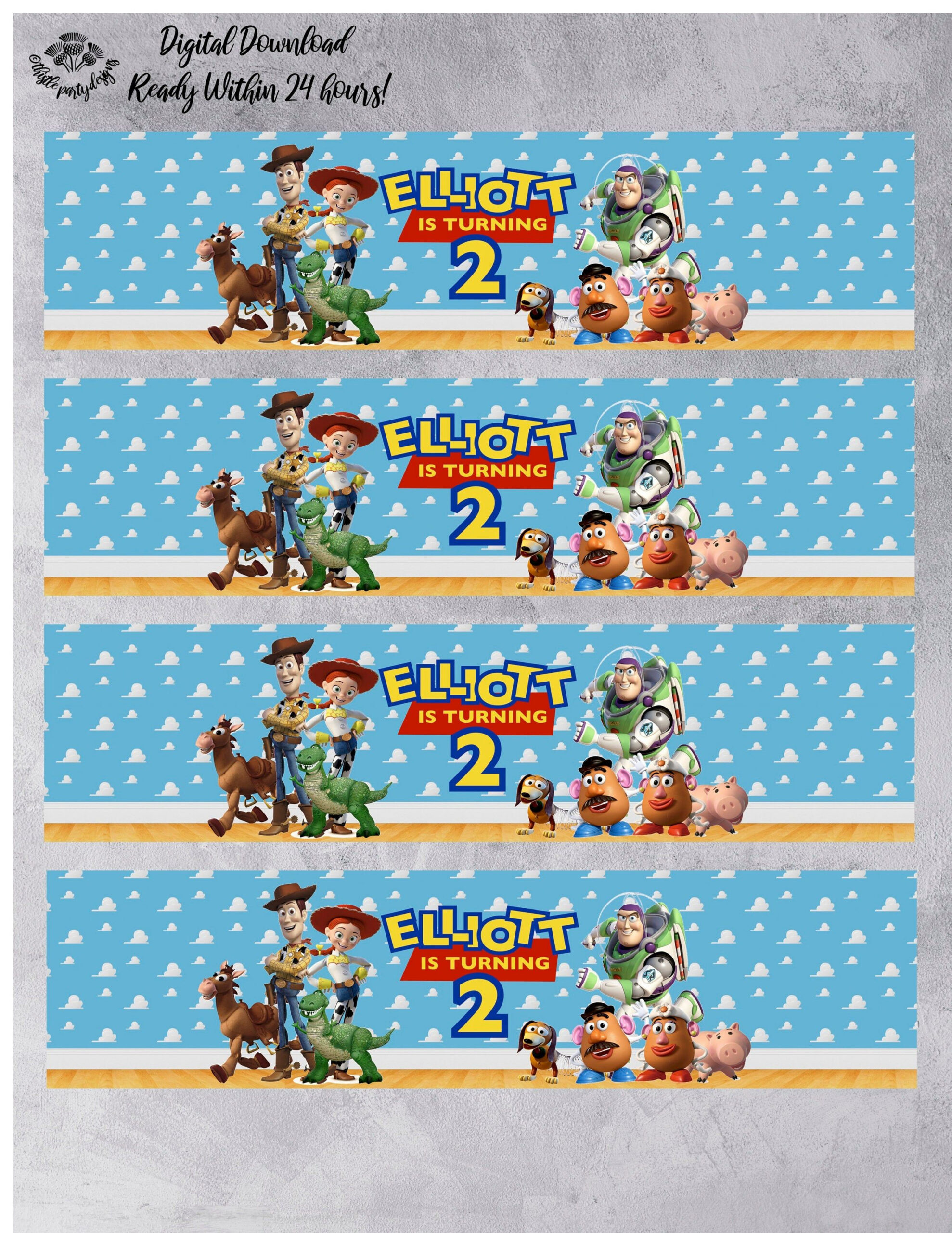 Toy Story 4 Water Bottle Label, Custom Toy Story Water Label, Toy with Free Printable Toy Story Water Bottle Labels