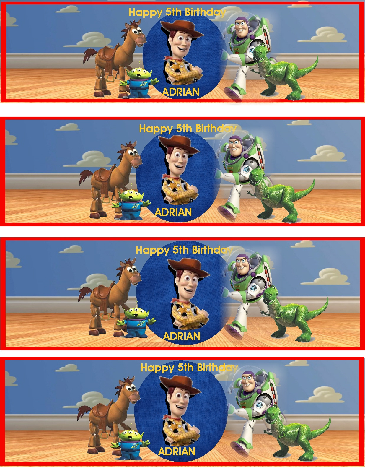 Toy Story ~ Water Bottle Lables | Digital Scrapbooking At regarding Free Printable Toy Story Water Bottle Labels