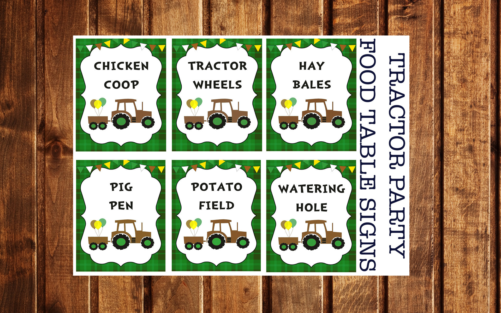 Tractor Food Signs, Tractor Birthday Party Signs, Instant Download with regard to Free Printable John Deere Food Labels