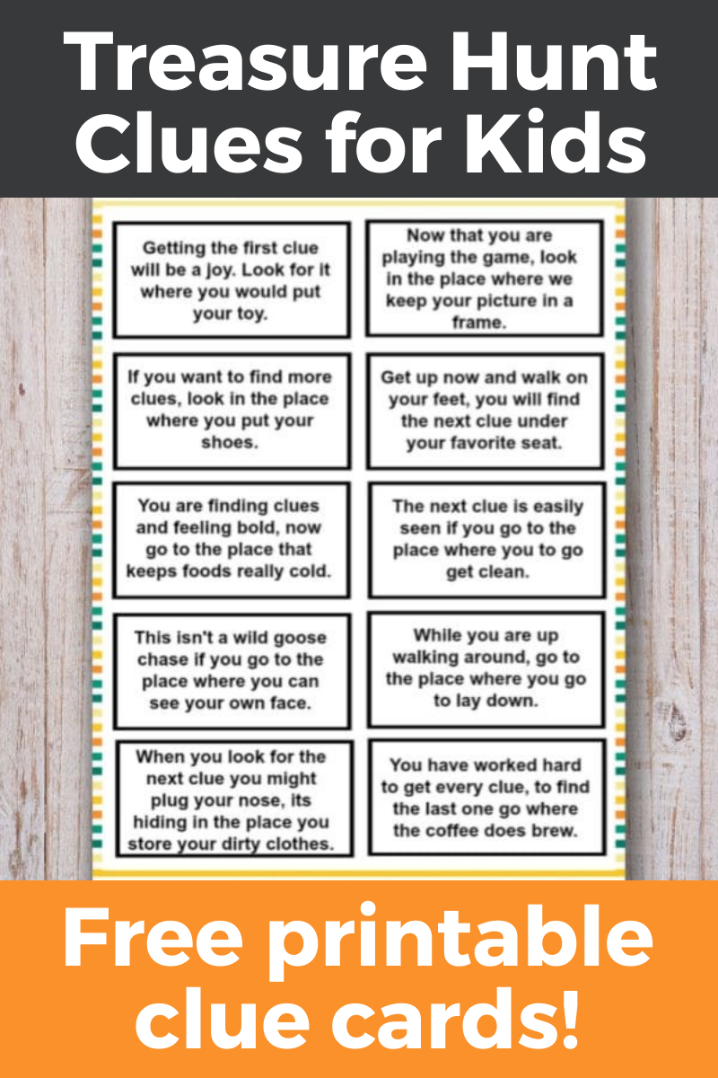 Treasure Hunt Clues For Kids - Worksheets Library intended for Free Printable Treasure Hunt Games