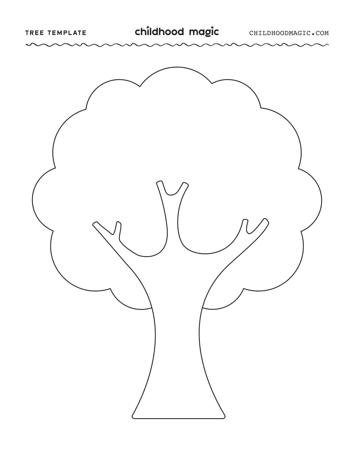Tree Template- Free Printable - Childhood Magic for Free Printable Tree Template