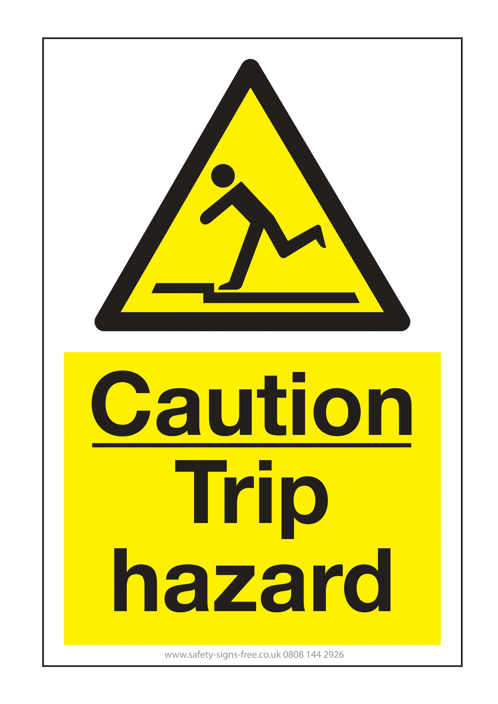 Trip Hazard Signs | Poster Template with regard to Free Printable Health And Safety Signs
