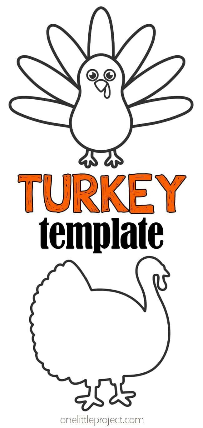 Turkey Template | Free Printable Turkey Outline inside Free Printable Turkey Template