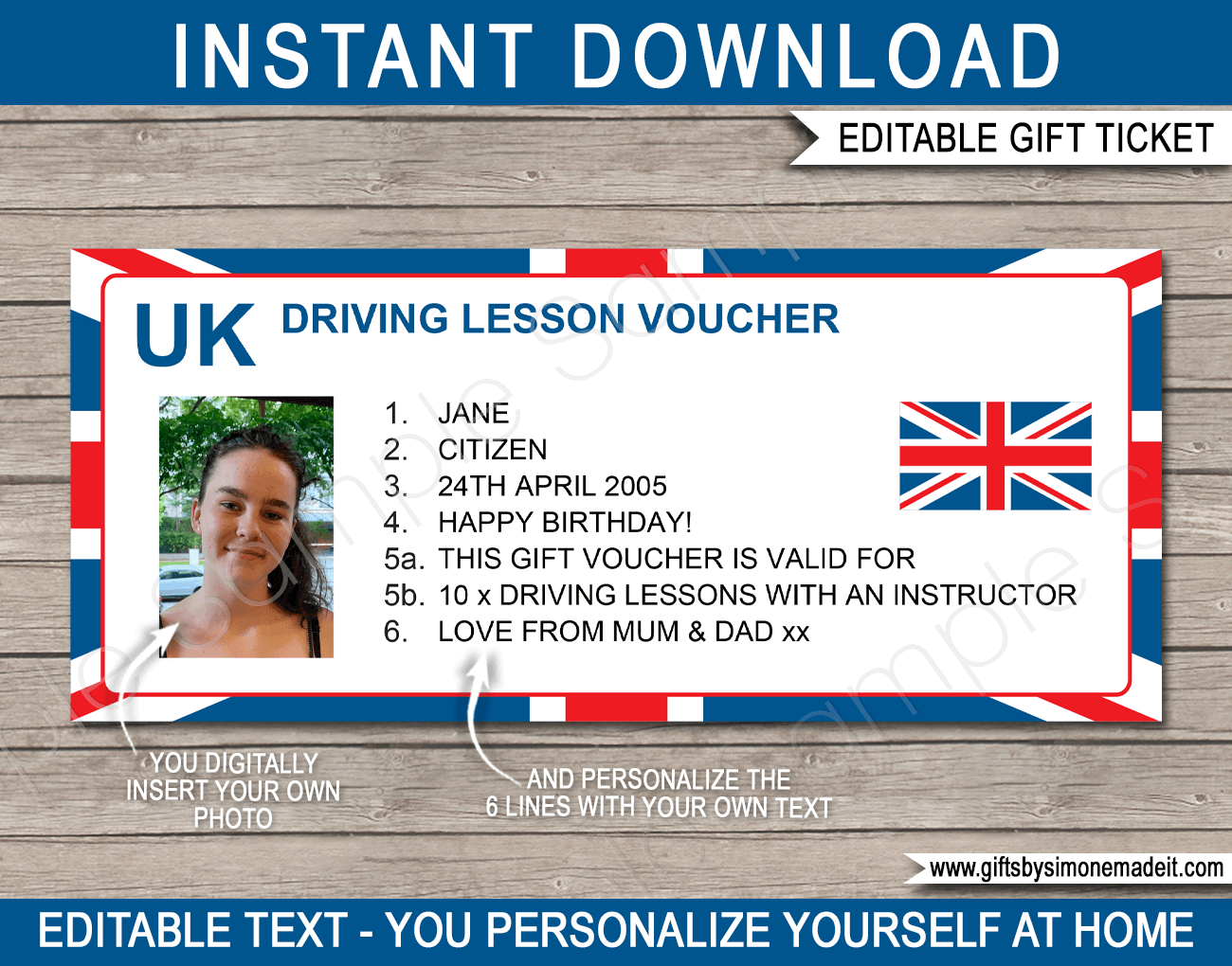 Uk Driving Lessons Gift Voucher Template throughout Free Printable Gift Vouchers Uk