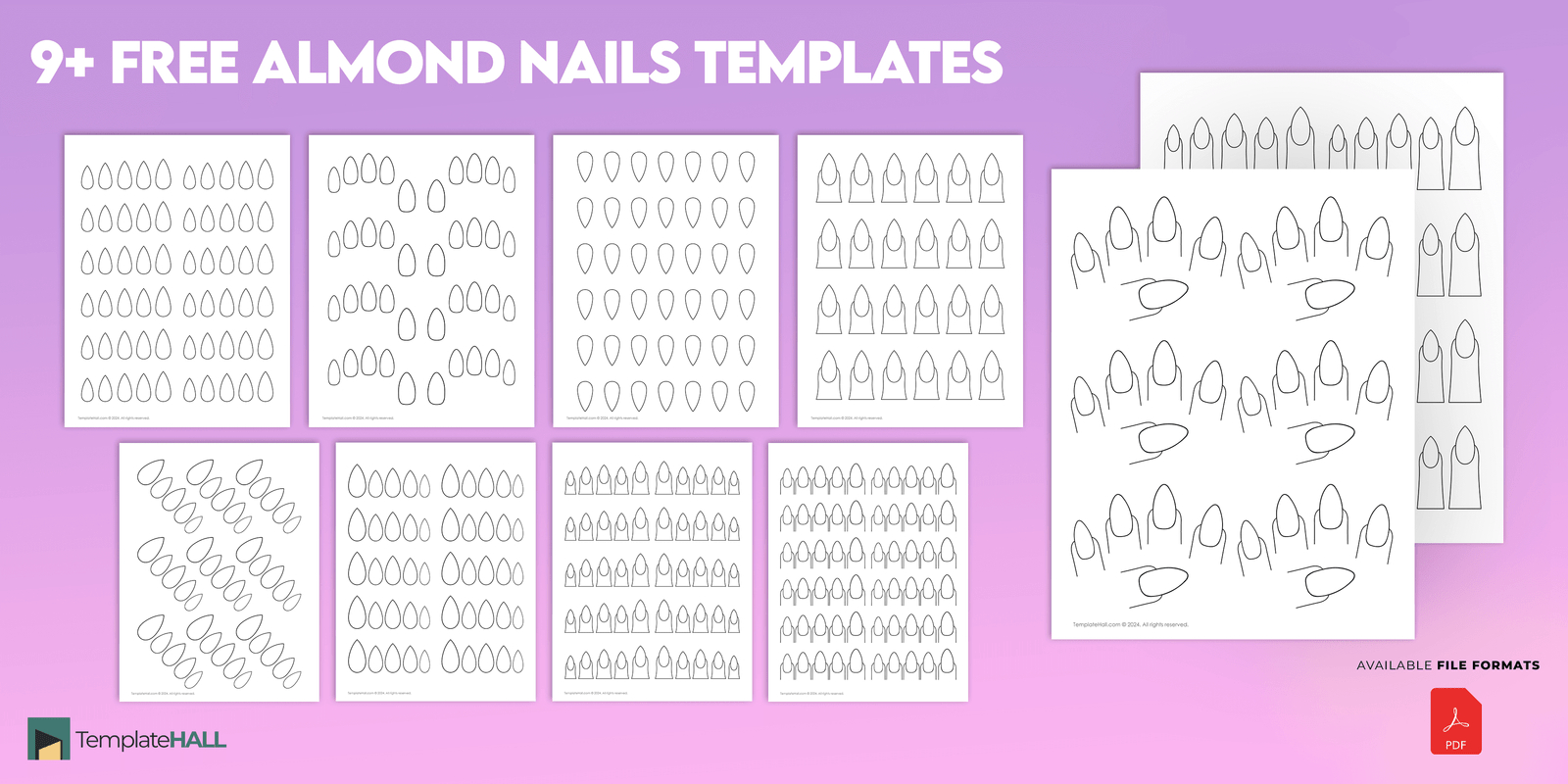 Ultimate Guide To 9+ Free Almond Nails Templates In Pdf Format inside Free Printable Nail Art Designs