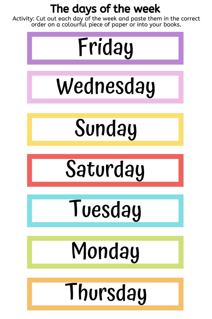 Unjumble The Days Of The Week Freebie regarding Free Printable Days Of The Week