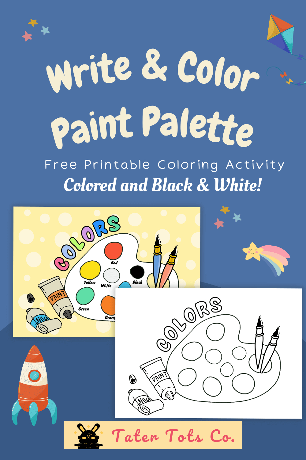 Unleash Creativity With Fun And Engaging Activity Sheets For Young throughout Free Printable Paint Palette