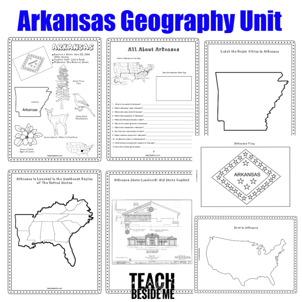 Us Geography Lessons: Arkansas - Teach Beside Me - Worksheets Library with Free Printable Arkansas History Worksheets