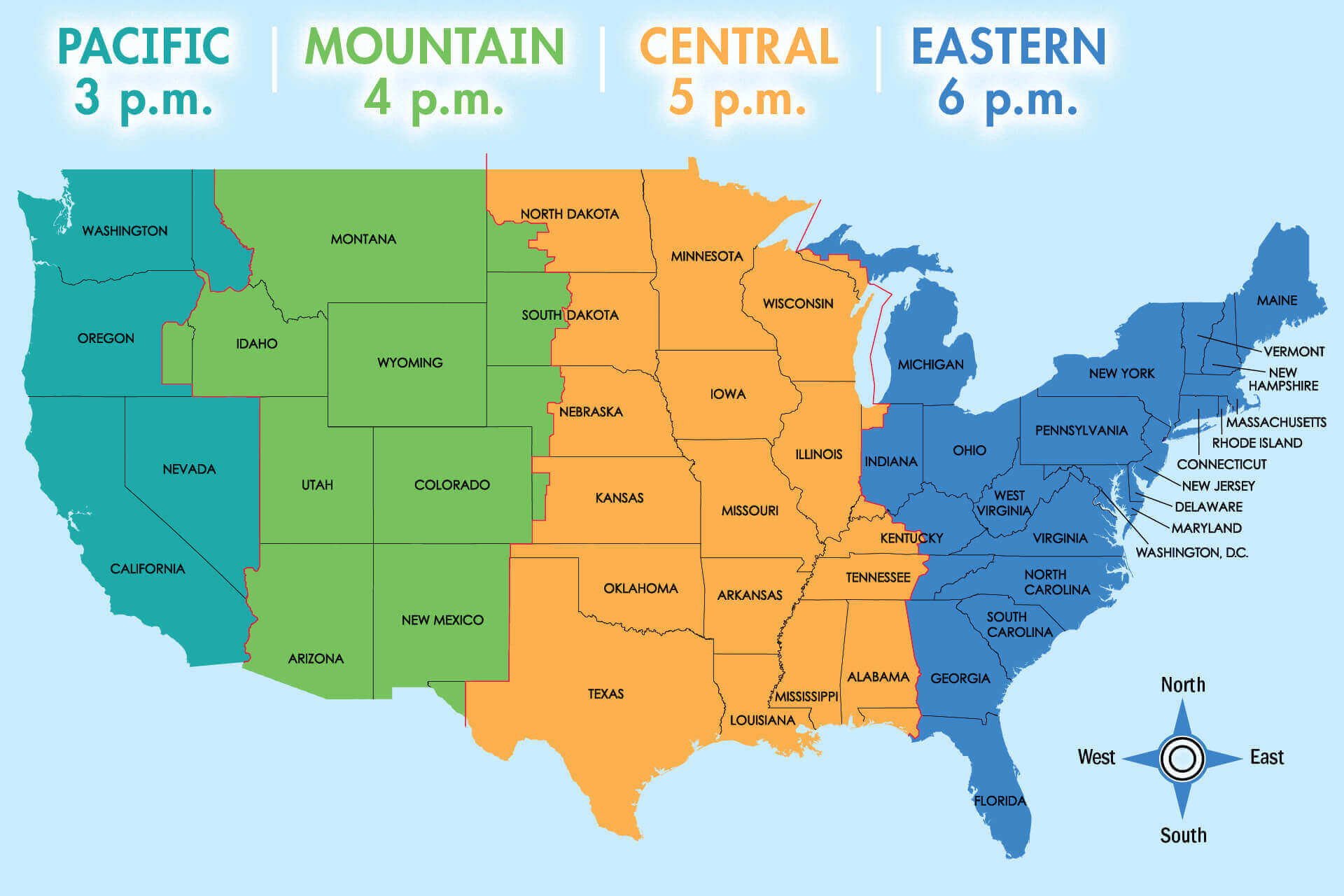 Us Time Zone Map - Guide Of The World in Free Printable Us Timezone Map With State Names
