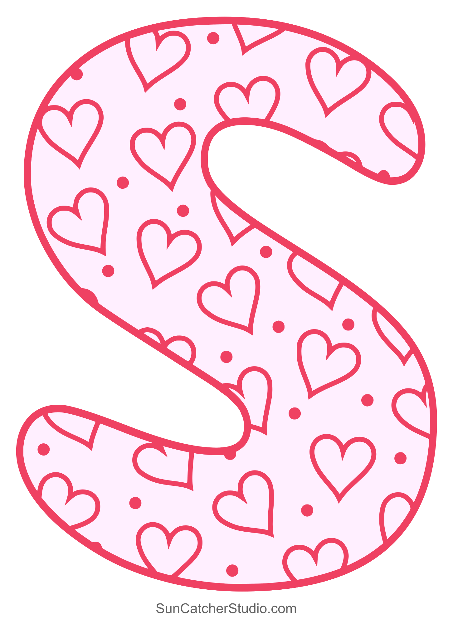 Valentine Lettering (Printable Love Font With Hearts) – Free for Free Printable Valentine'S Day Stencils