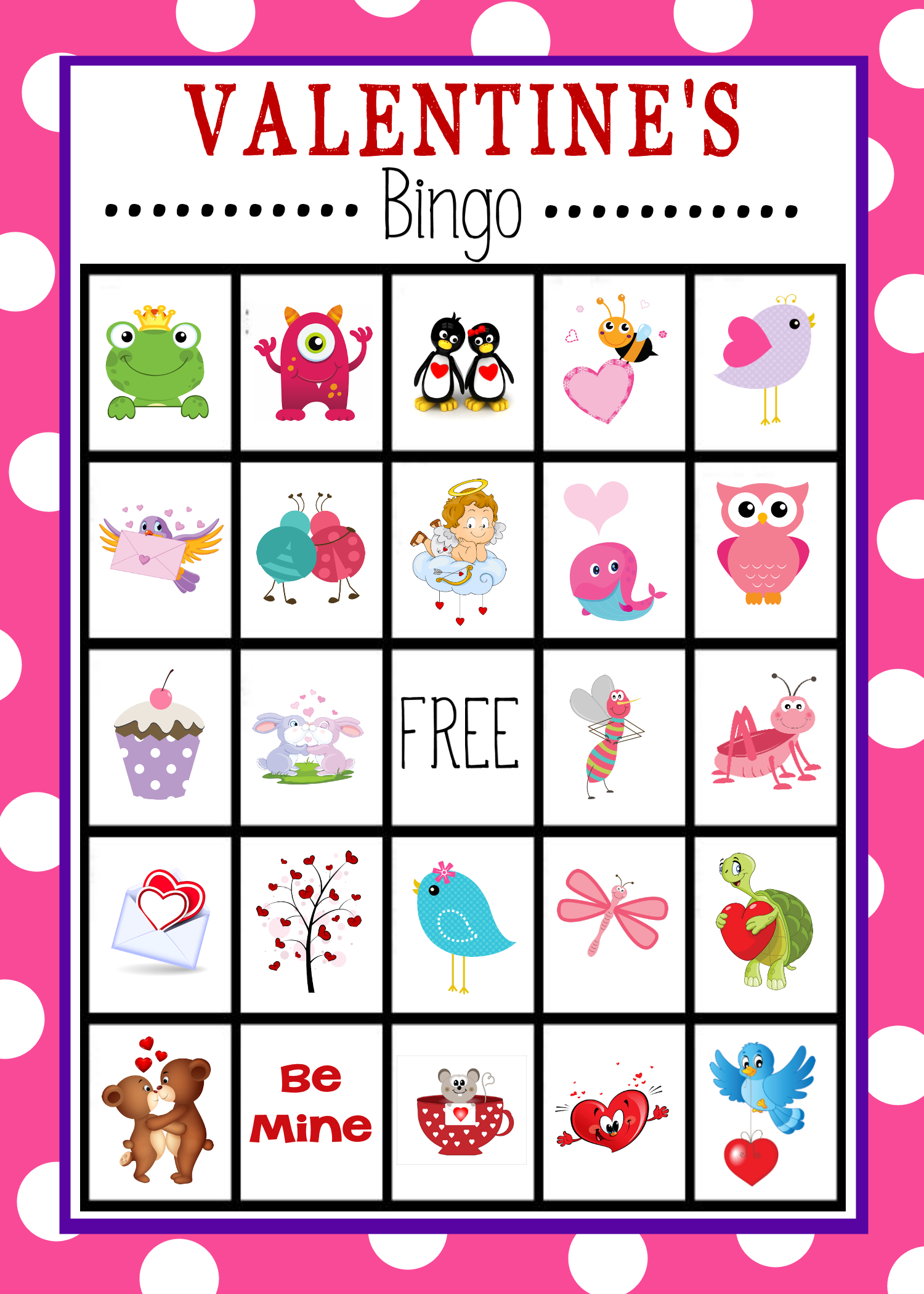 Valentine&amp;#039;S Bingo Game - Crazy Little Projects inside Free Printable Valentines Bingo
