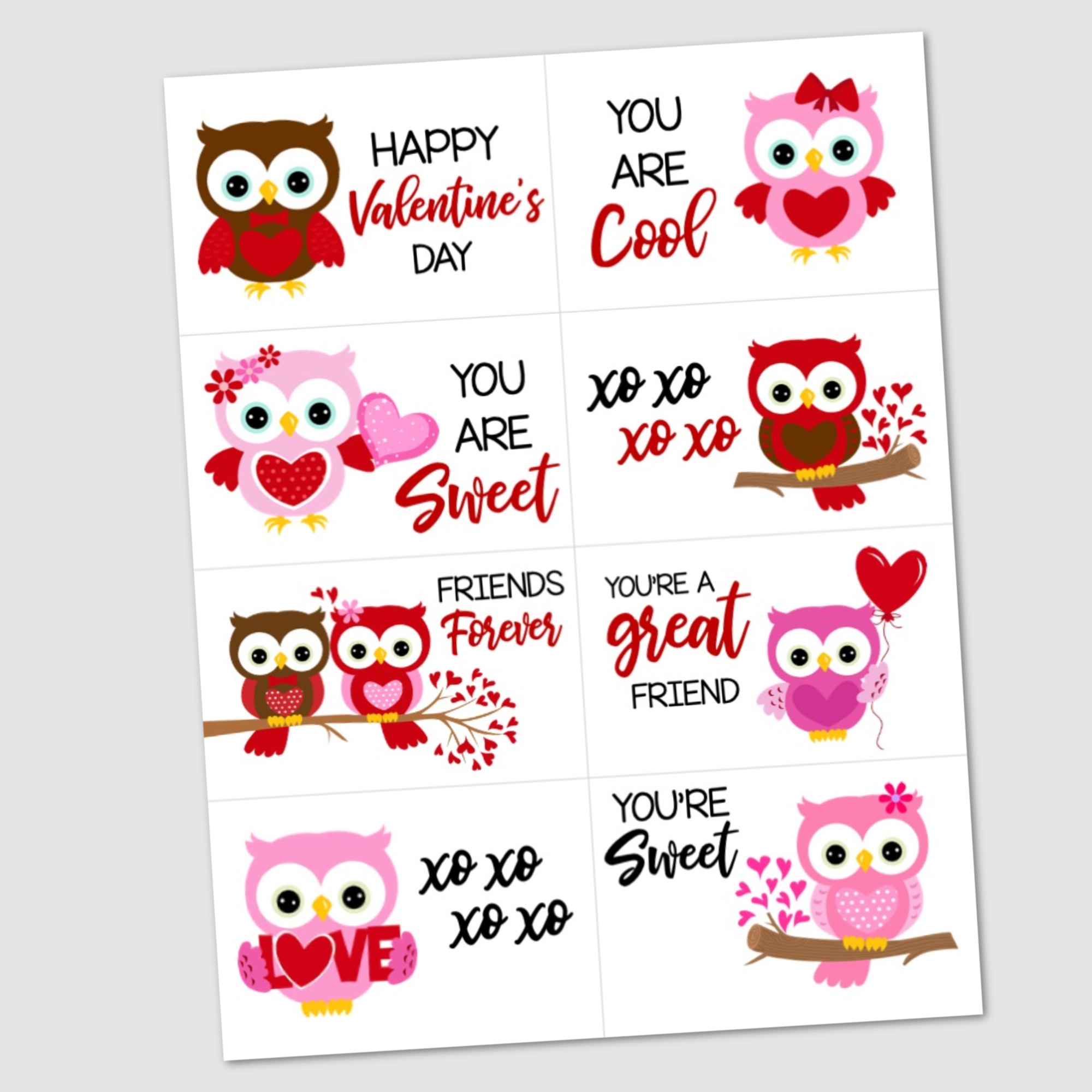 Valentines Day Cards With Cute Owl Designs — Krafty Planner regarding Free Printable Owl Valentine Cards