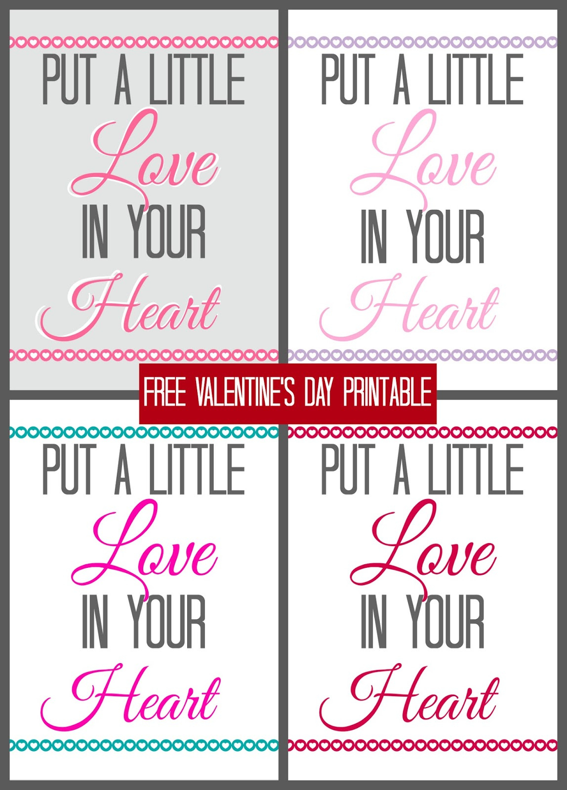 Valentine&amp;#039;S Day Free Printable! | Occasionally Crafty: Valentine&amp;#039;S in Free Printable Valentine&amp;#039;S Day Decorations