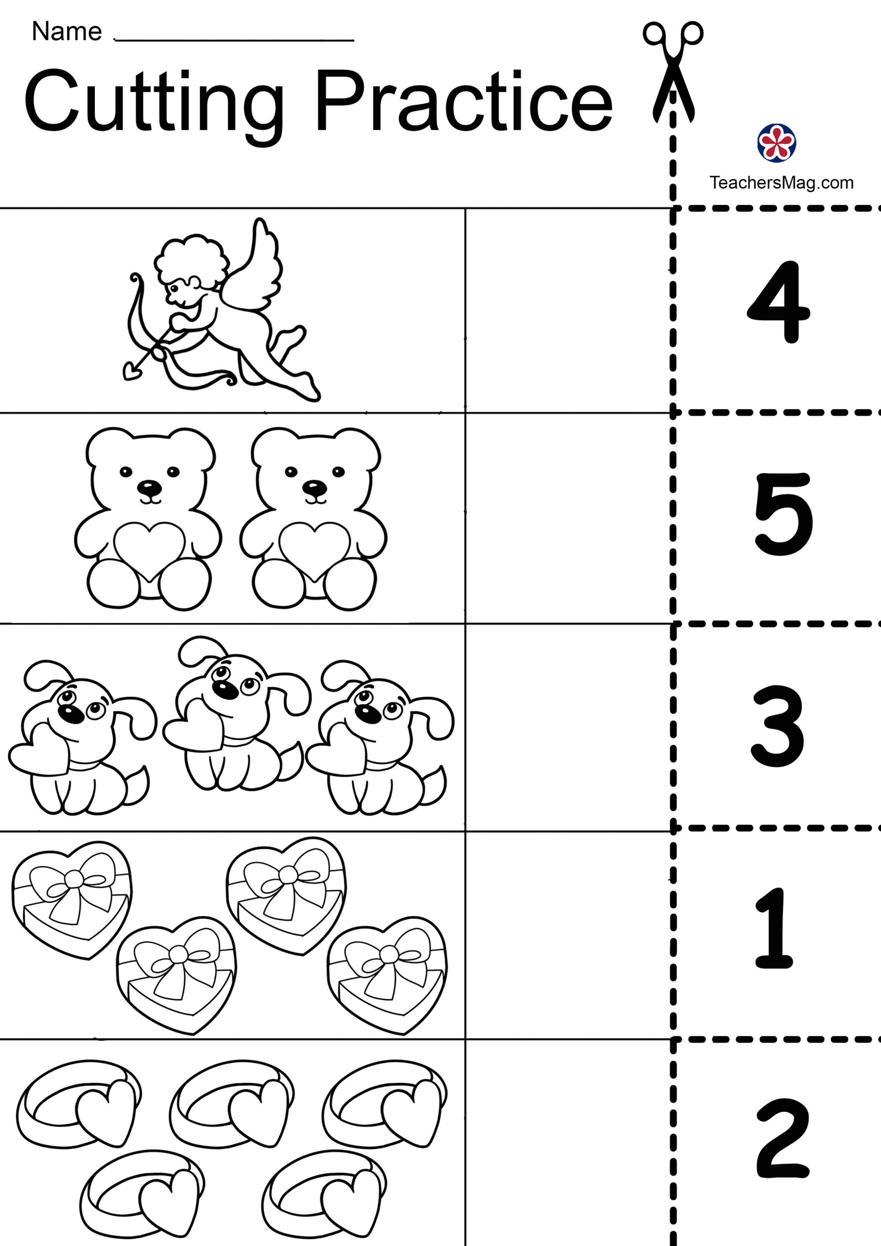 Valentine'S Day Free Worksheets For Preschool. Teachersmag pertaining to Free Printable Preschool Valentine Worksheets