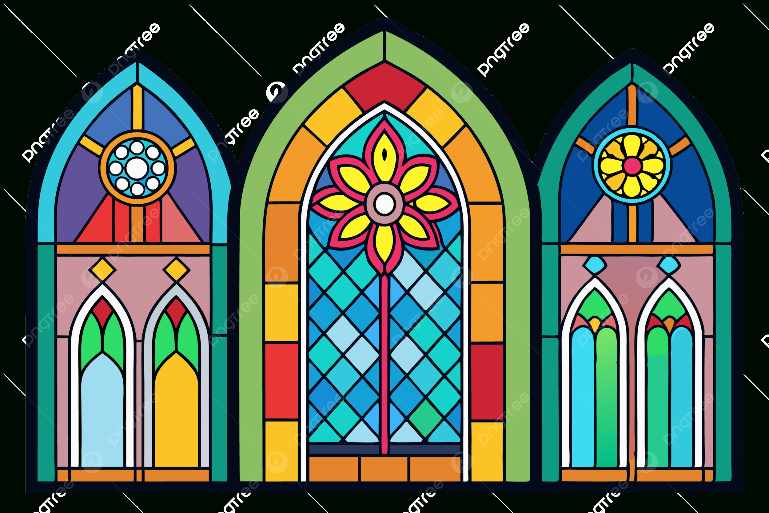 Vibrant Stained Glass Windows In A Cathedral Featuring Intricate with regard to Free Printable Religious Stained Glass Patterns