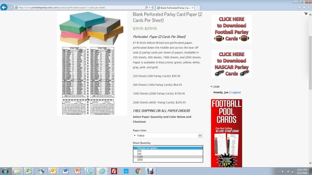 Video Tutorials - Printable Parlay Cards inside Free Printable Parlay Cards