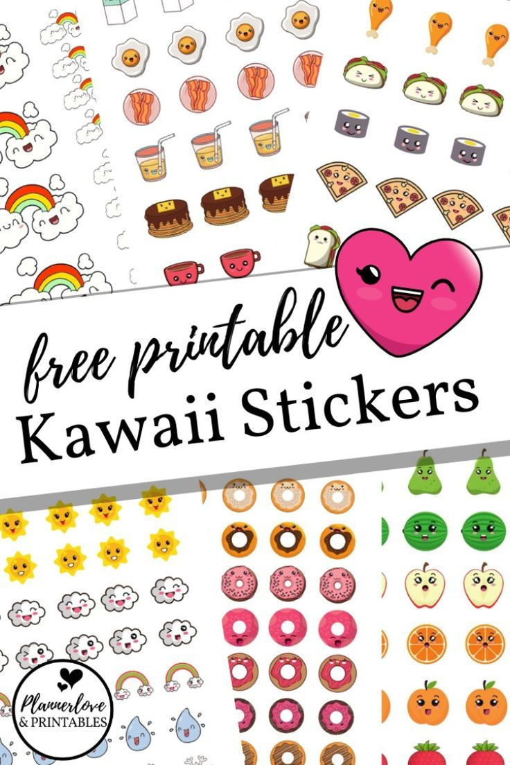 View Printable Stickersplannerloveprintable On Etsy pertaining to Free Printable Kawaii Stickers