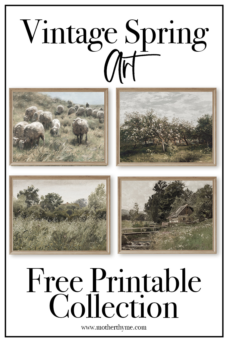 Vintage Spring Art Free Printable Collection - Mother Thyme pertaining to Free Printable Vintage Pictures