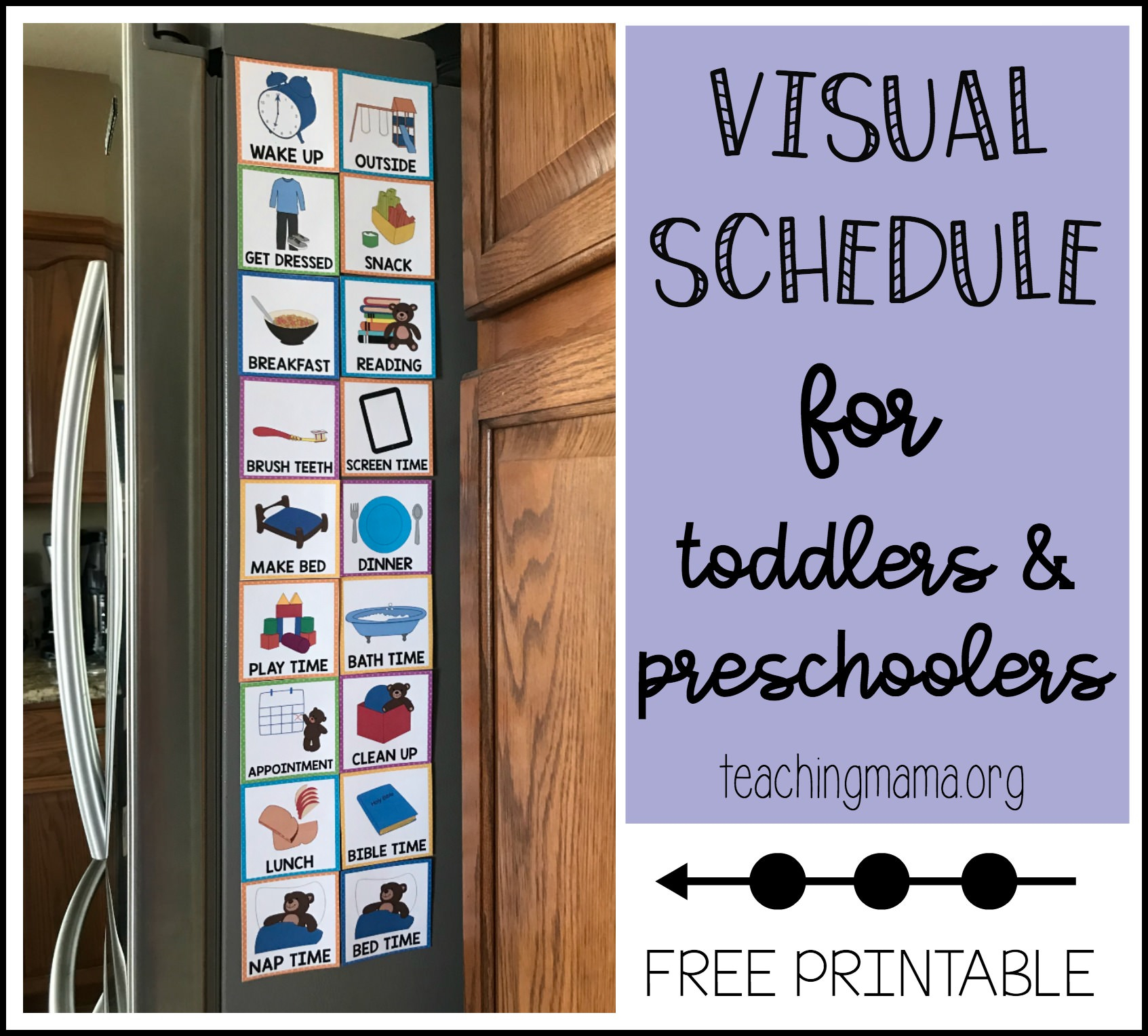 Visual Schedule Cards For Preschool - Teaching Mama throughout Free Printable Visual Schedule For Preschool