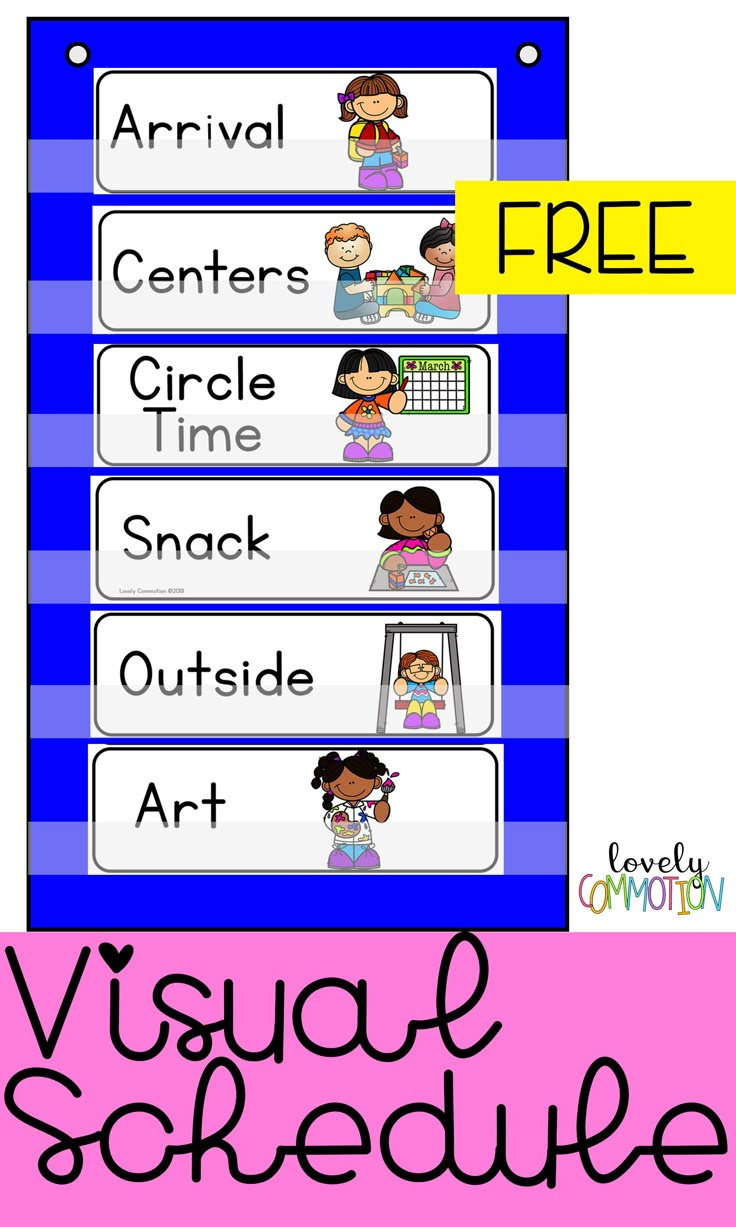 Visual Schedules For Preschool (Free Printable) for Free Printable Visual Schedule For Preschool