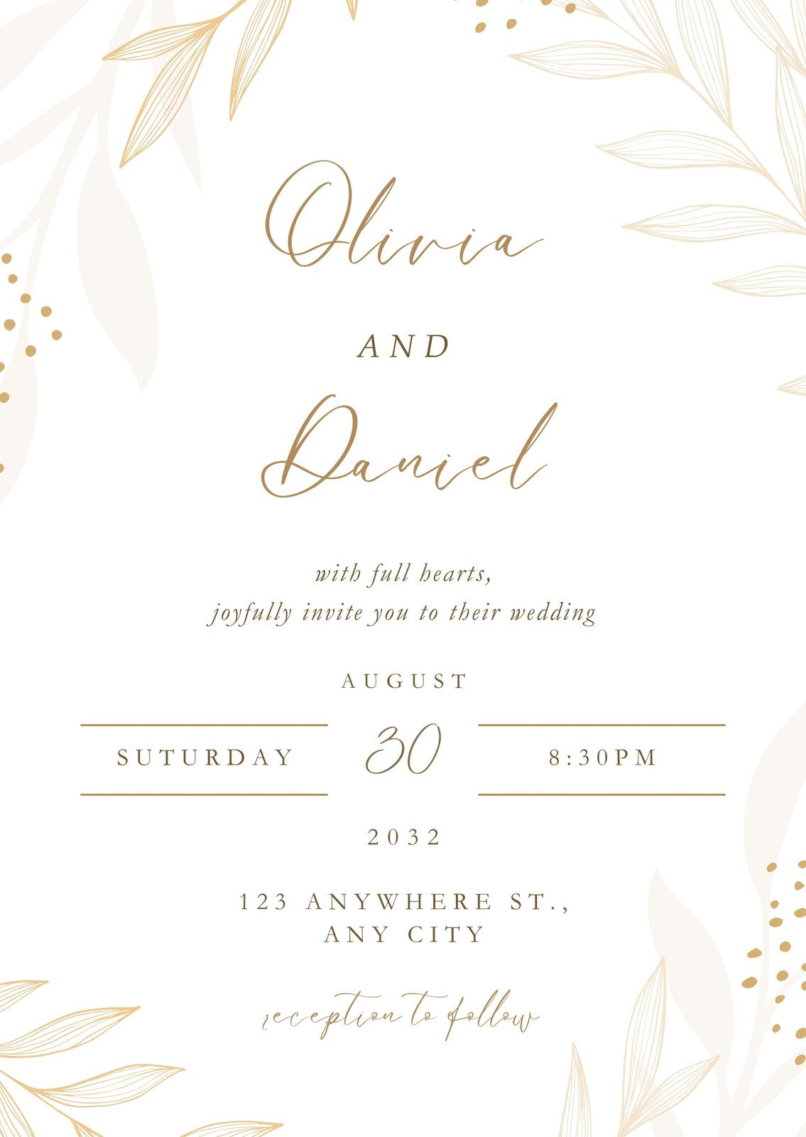 Wedding Invitation Templates To Customize For Free | Canva in Wedding Invitation Cards Printable Free