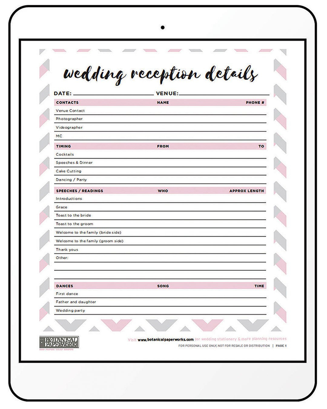Wedding Planning Printables: Free Templates To Keep You Organized for Free Printable Wedding Organizer Templates