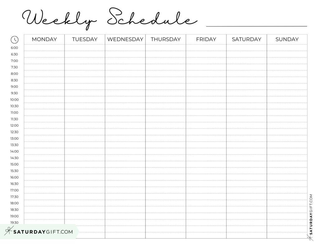 Weekly Planner Printable - 39 Cute Free Weekly Calendar Templates inside Free Printable Blank Weekly Schedule