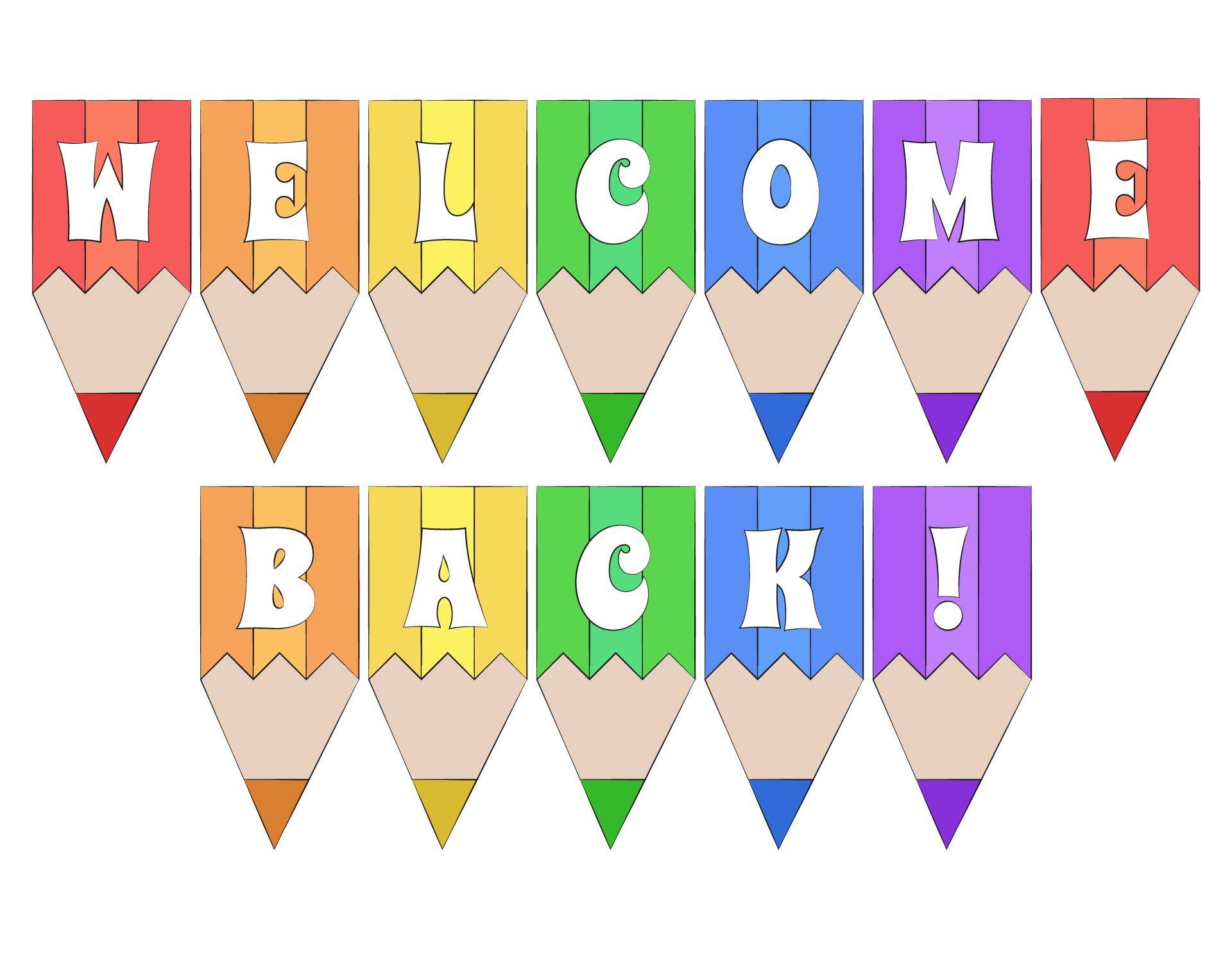 Welcome Back Banner - 12 Free Pdf Printables | Printablee throughout Welcome Back Banner Printable Free