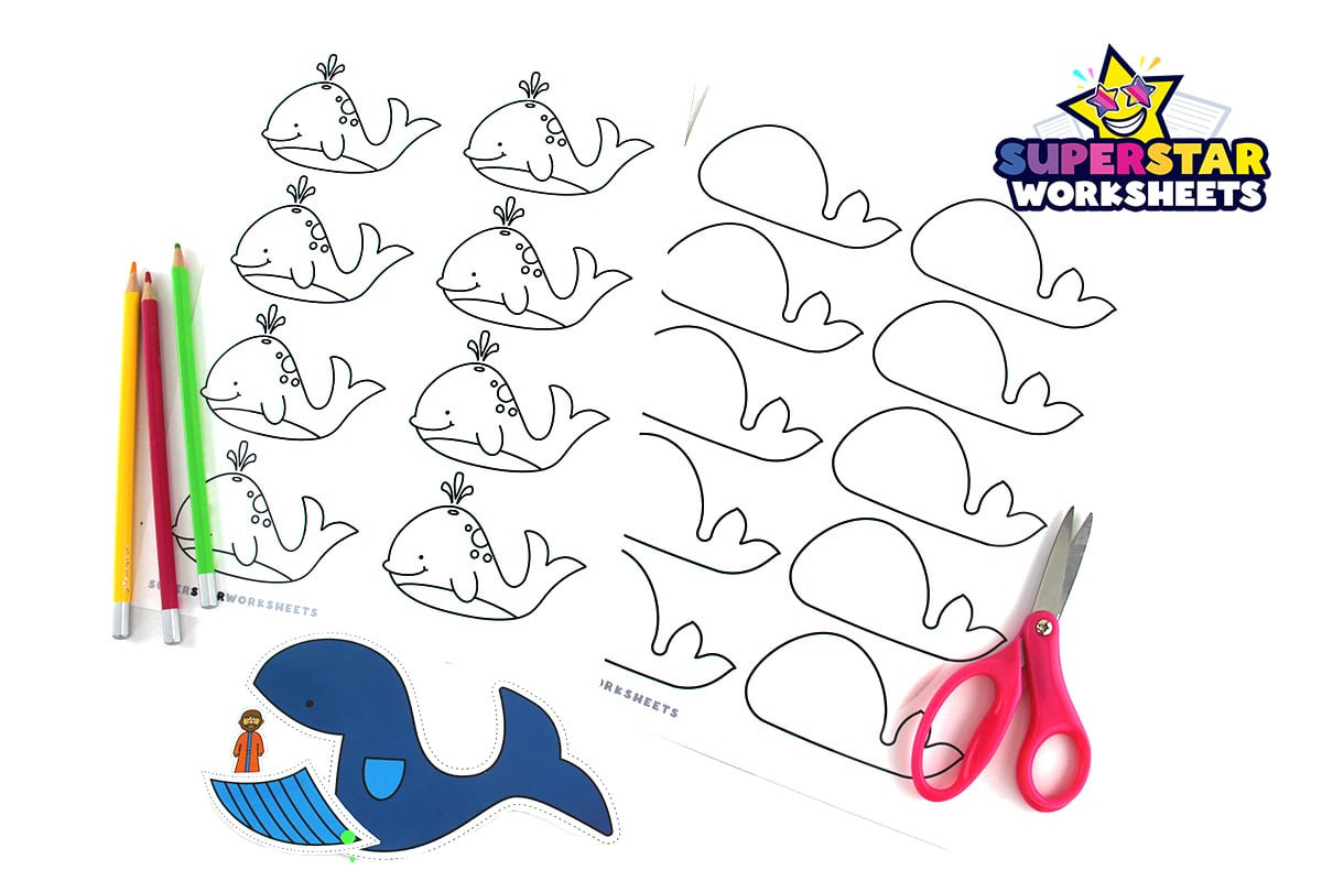 Whale Template (Free Printables) - Superstar Worksheets for Free Printable Whale Template