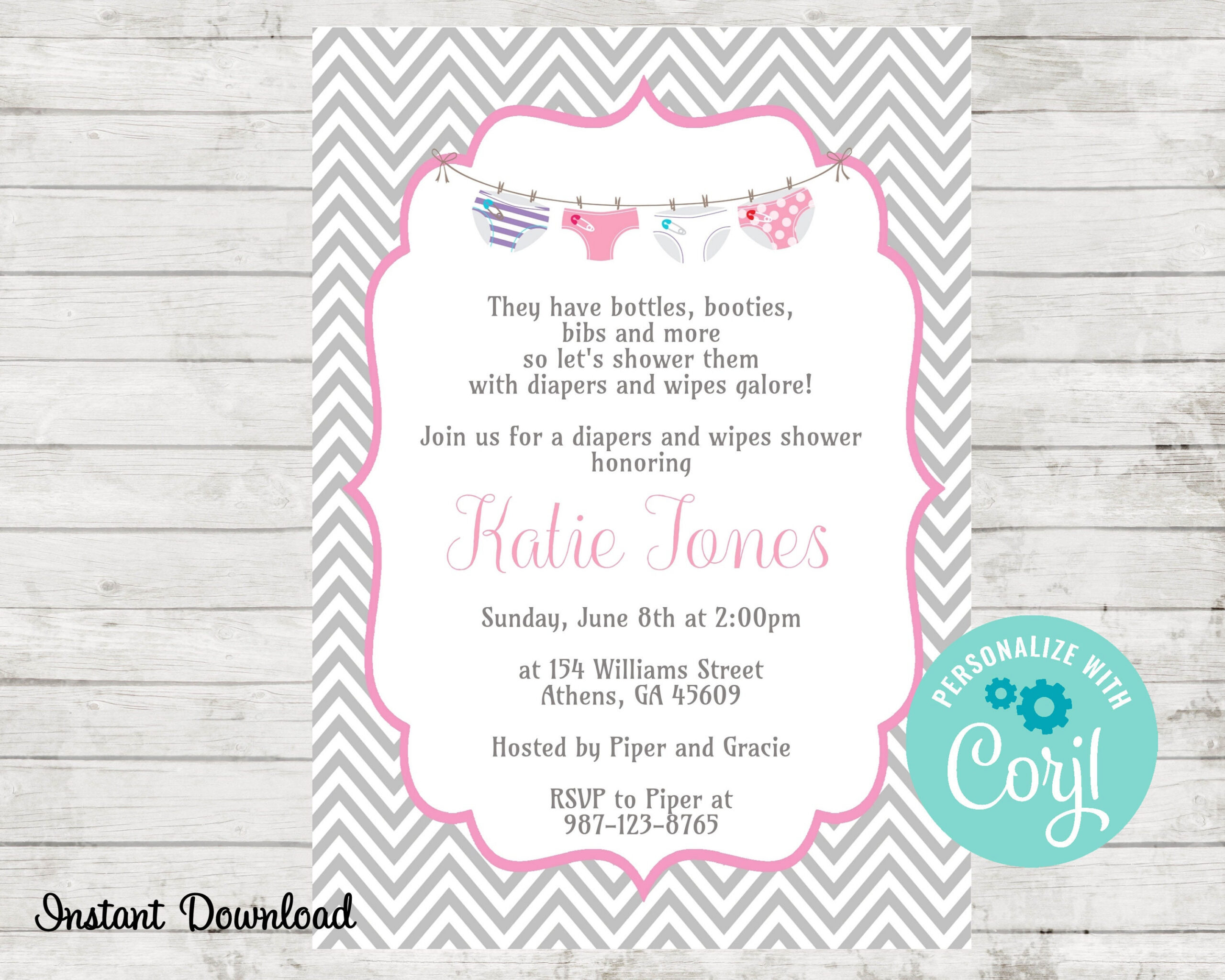 Wipes Baby Free Printable Diaper Invitation Template Diaper And pertaining to Free Printable Baby Shower Diaper Invitation Templates
