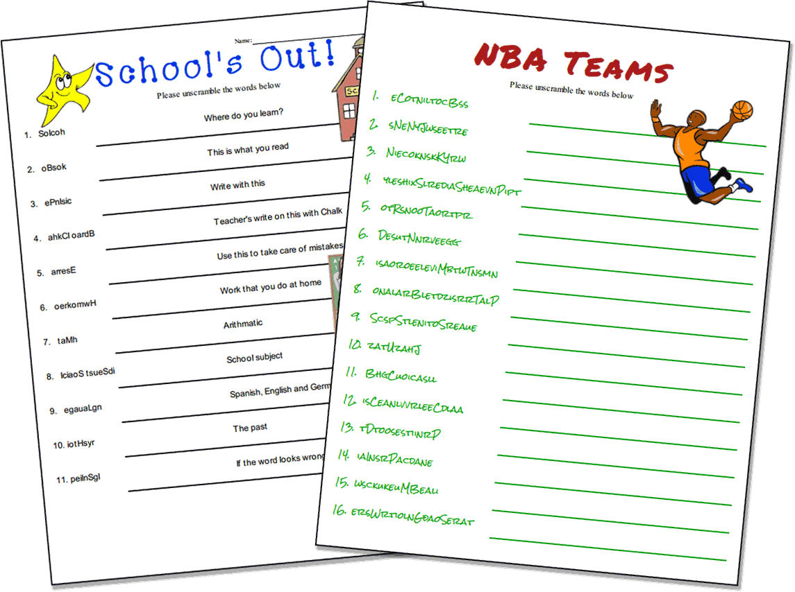 Word Scramble Maker | World Famous From The Teacher'S Corner for Free Word Scramble Maker Printable