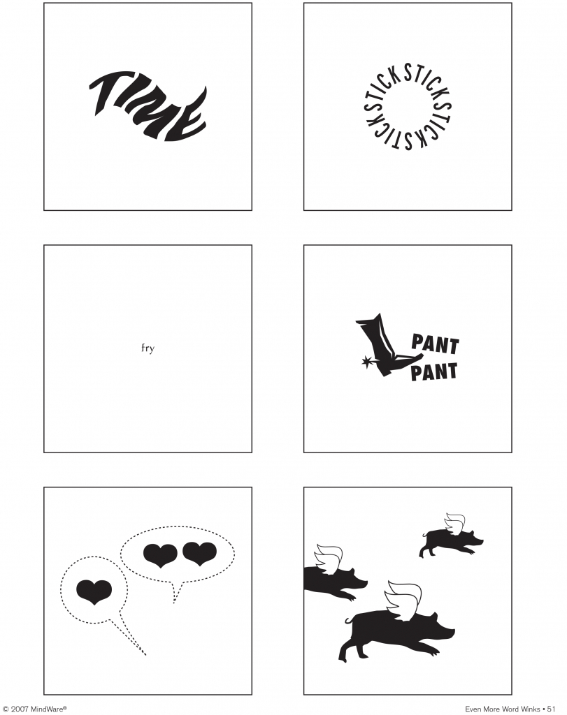 Word Winks: Even More inside Free Printable Word Winks