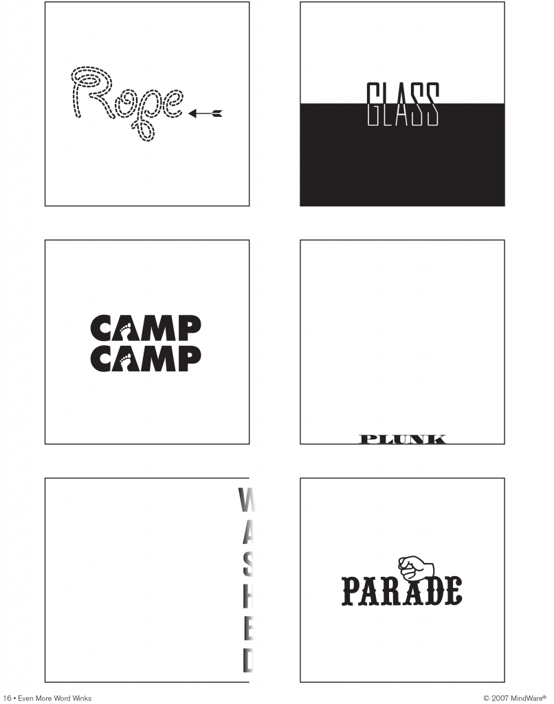 Word Winks: Even More throughout Free Printable Word Winks