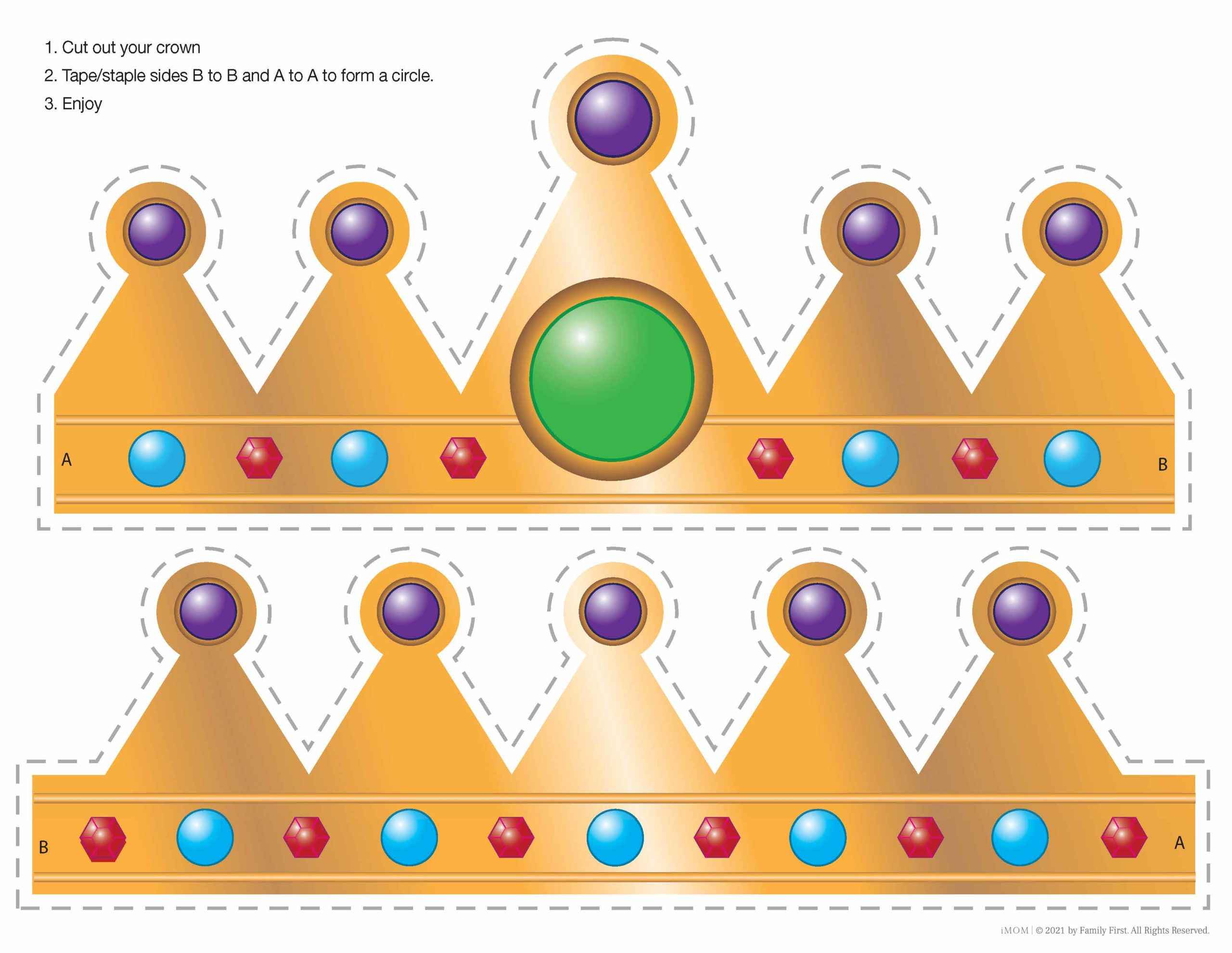 You Are Special Printable Crown - Imom intended for Free Printable Crown